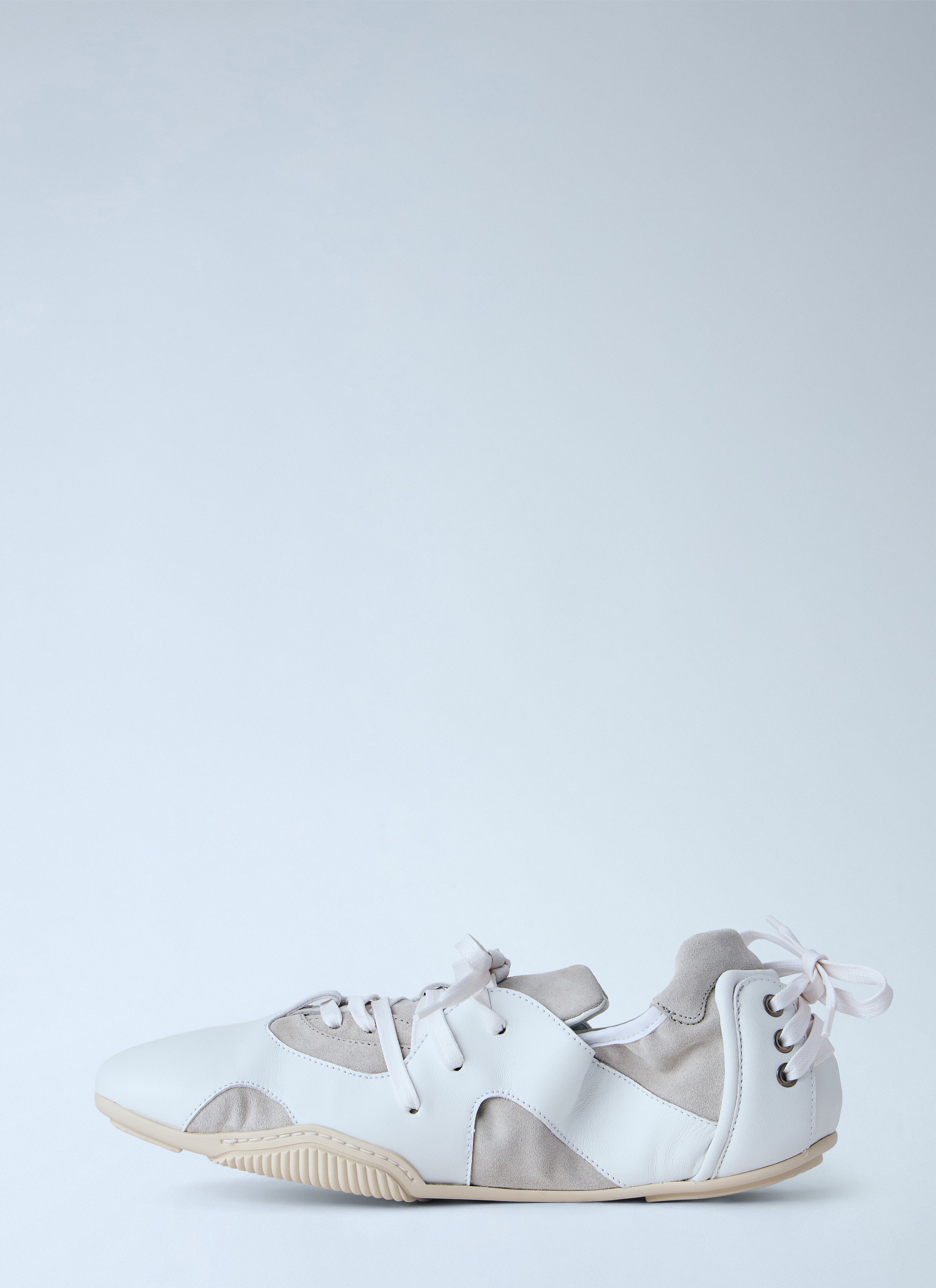 Leather lace-up sneakers