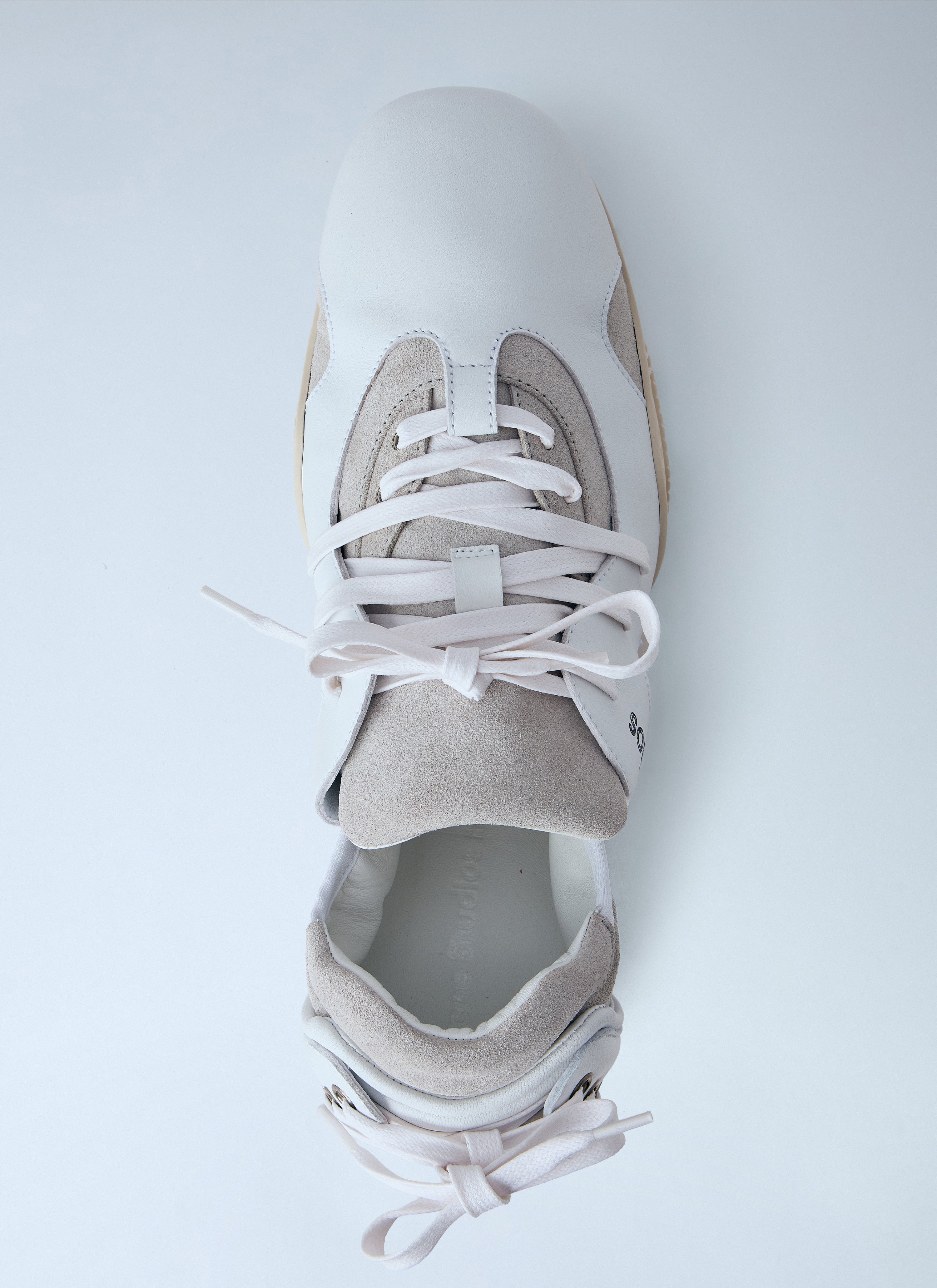 Leather lace-up sneakers