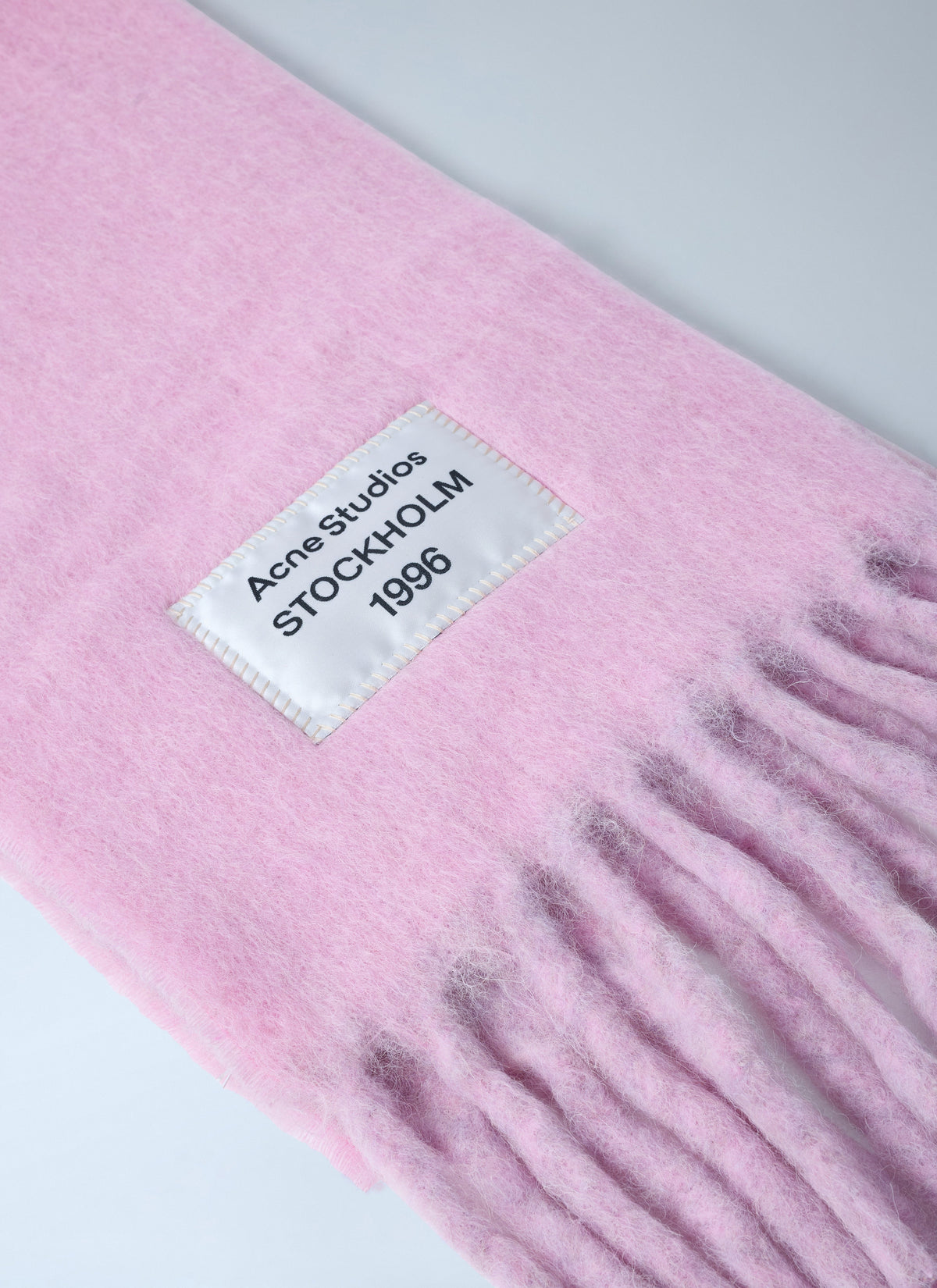 Fringed wool-blend scarf