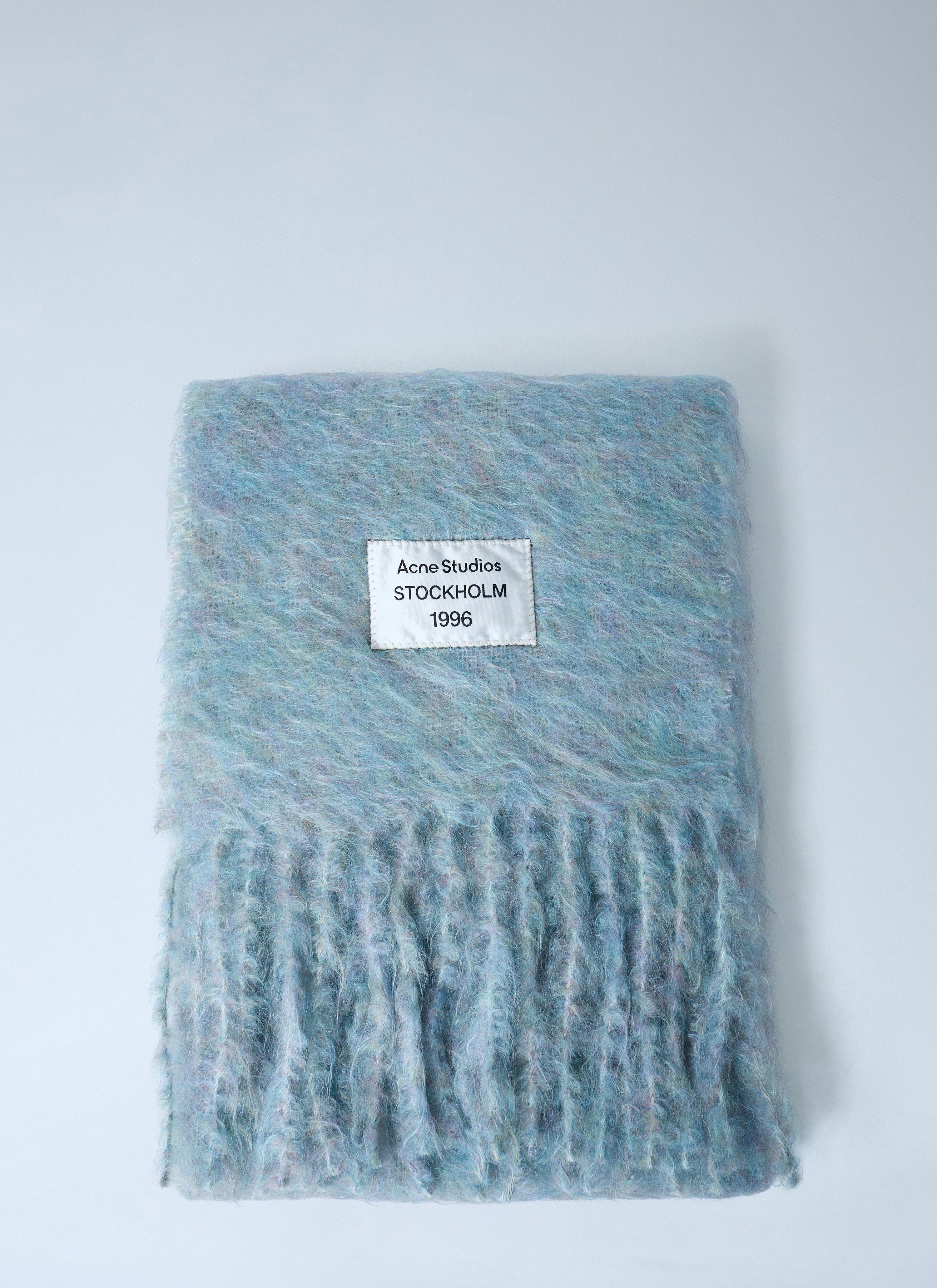 Fringed wool-blend scarf