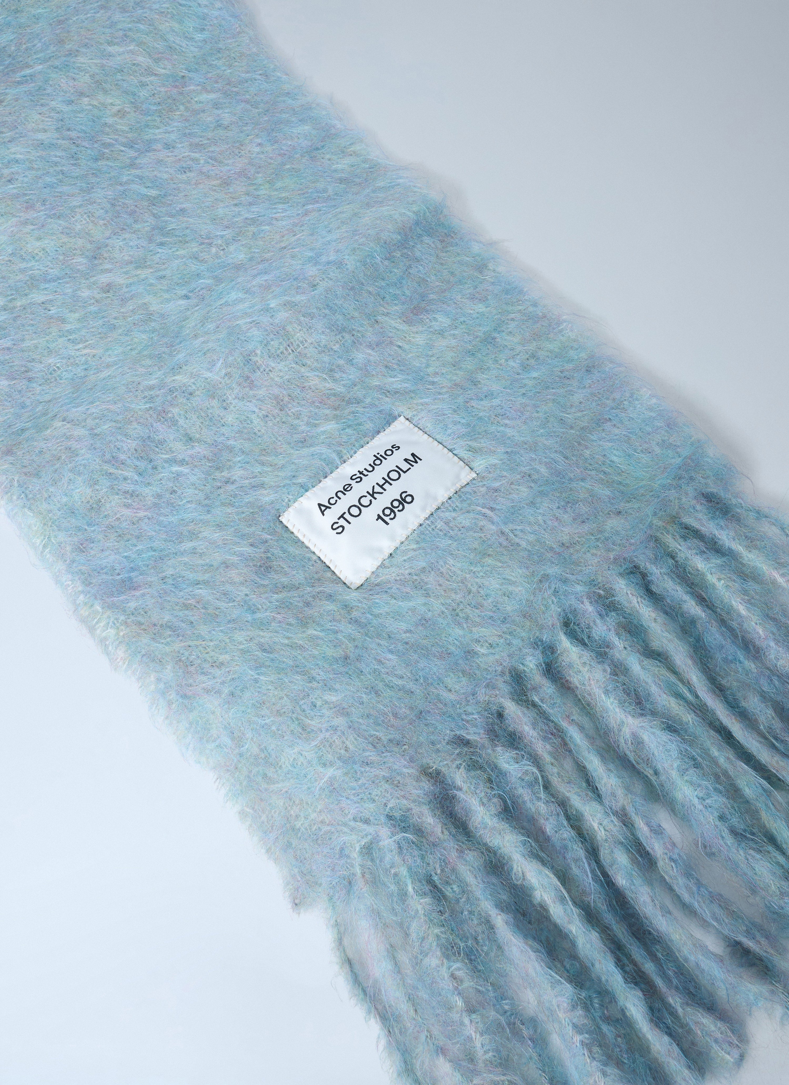 Fringed wool-blend scarf