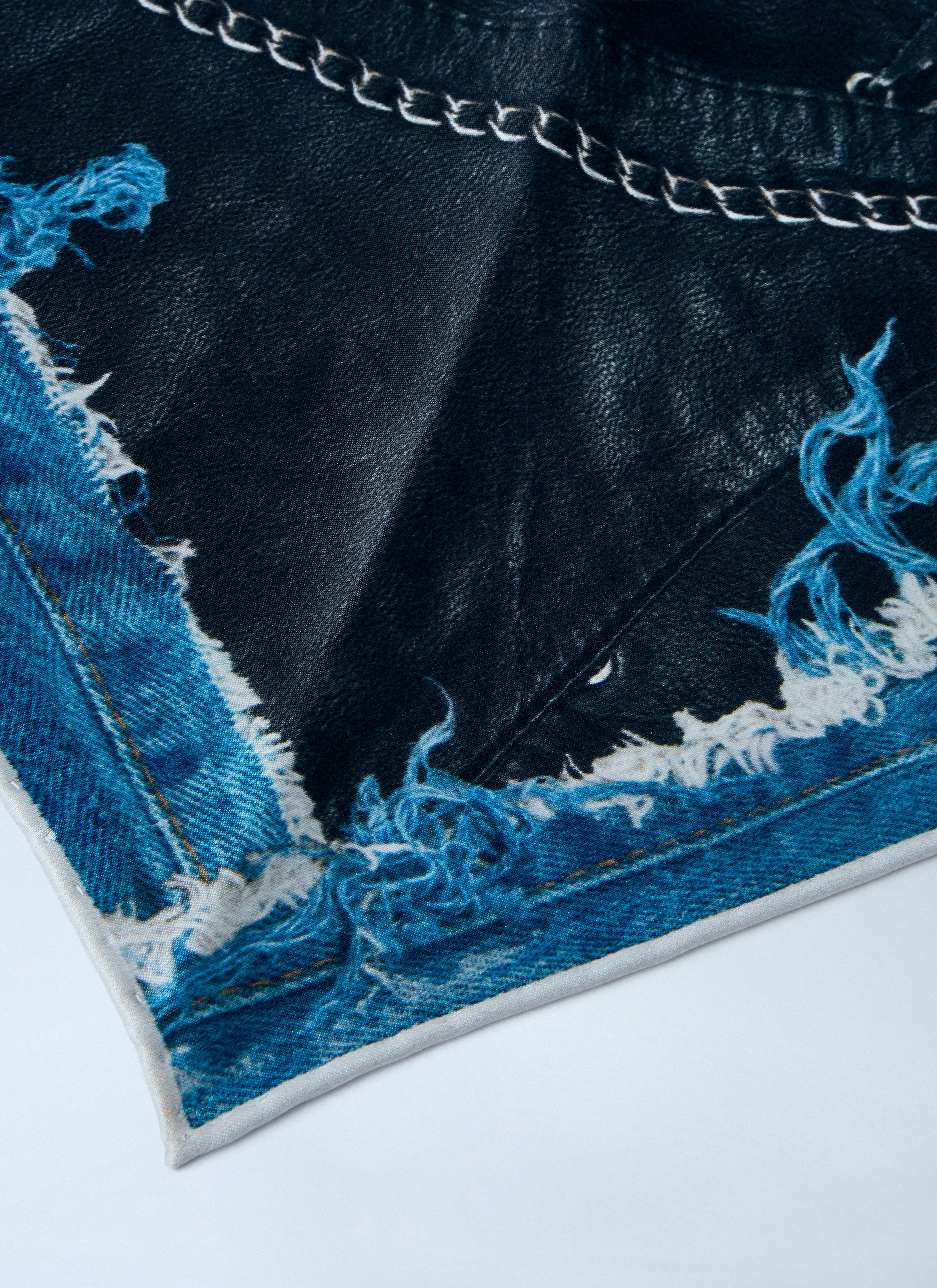 Printed silk scarf
