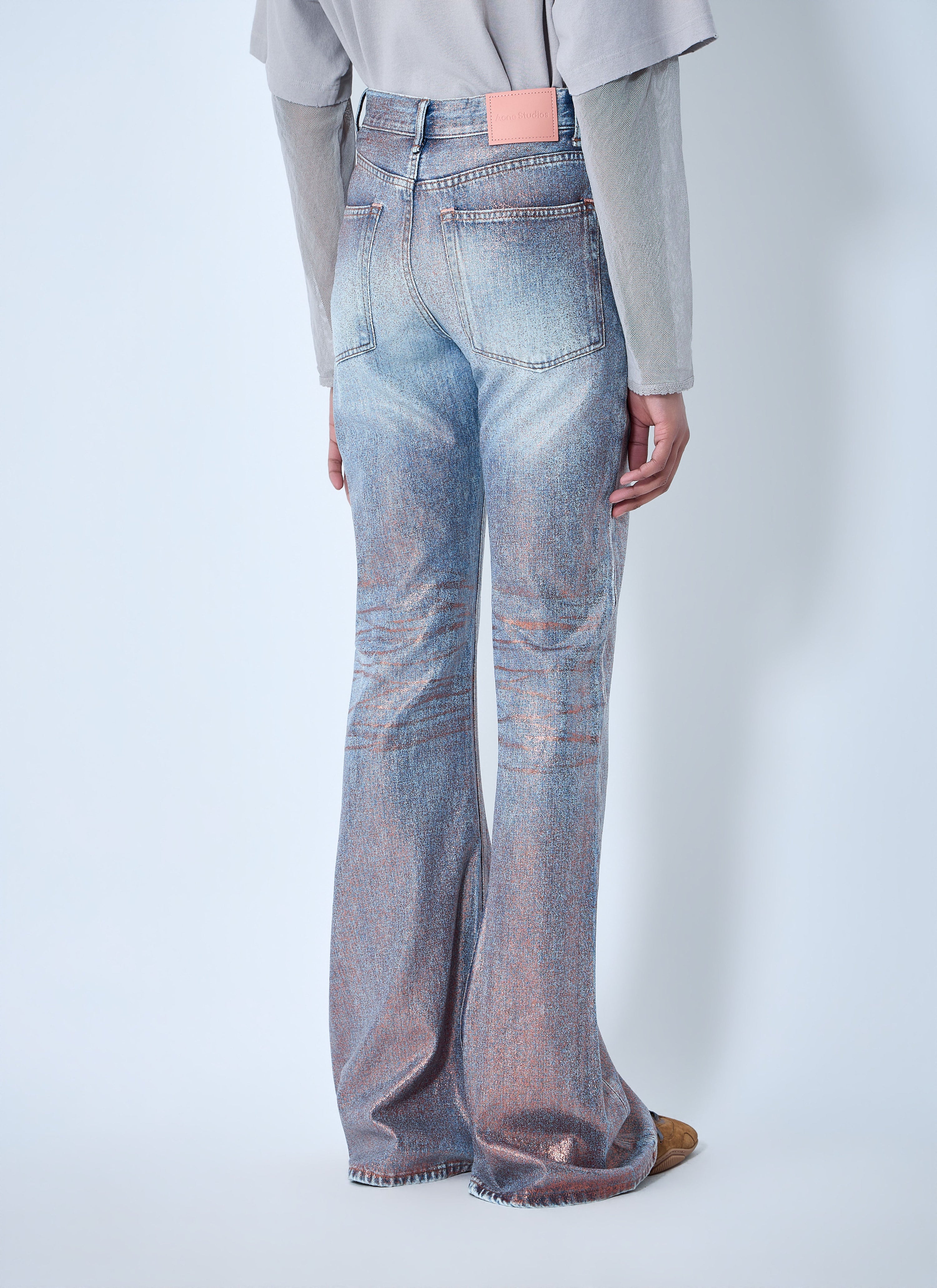 Fitted glitter jeans