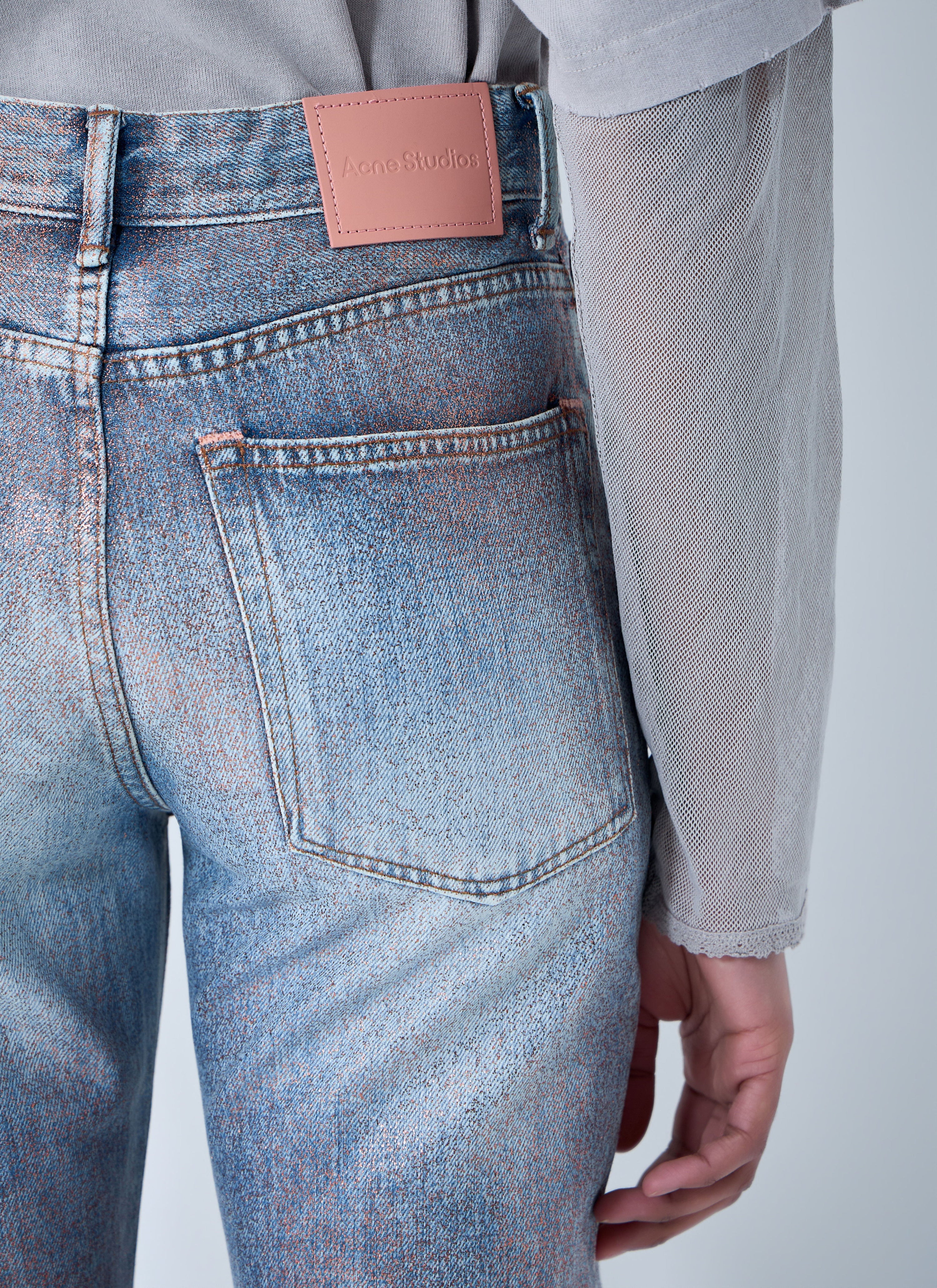 Fitted glitter jeans
