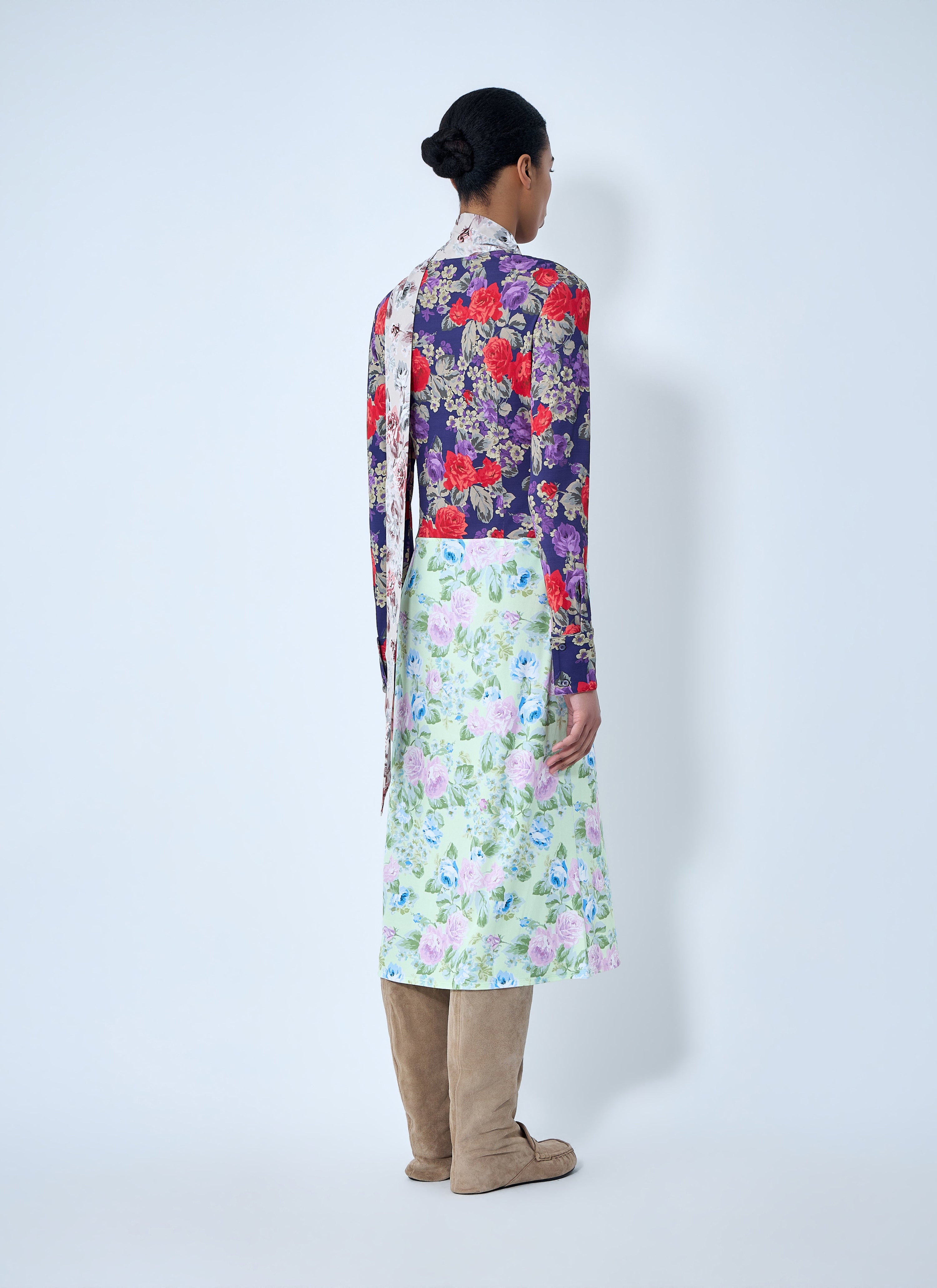 Floral printed midi dress