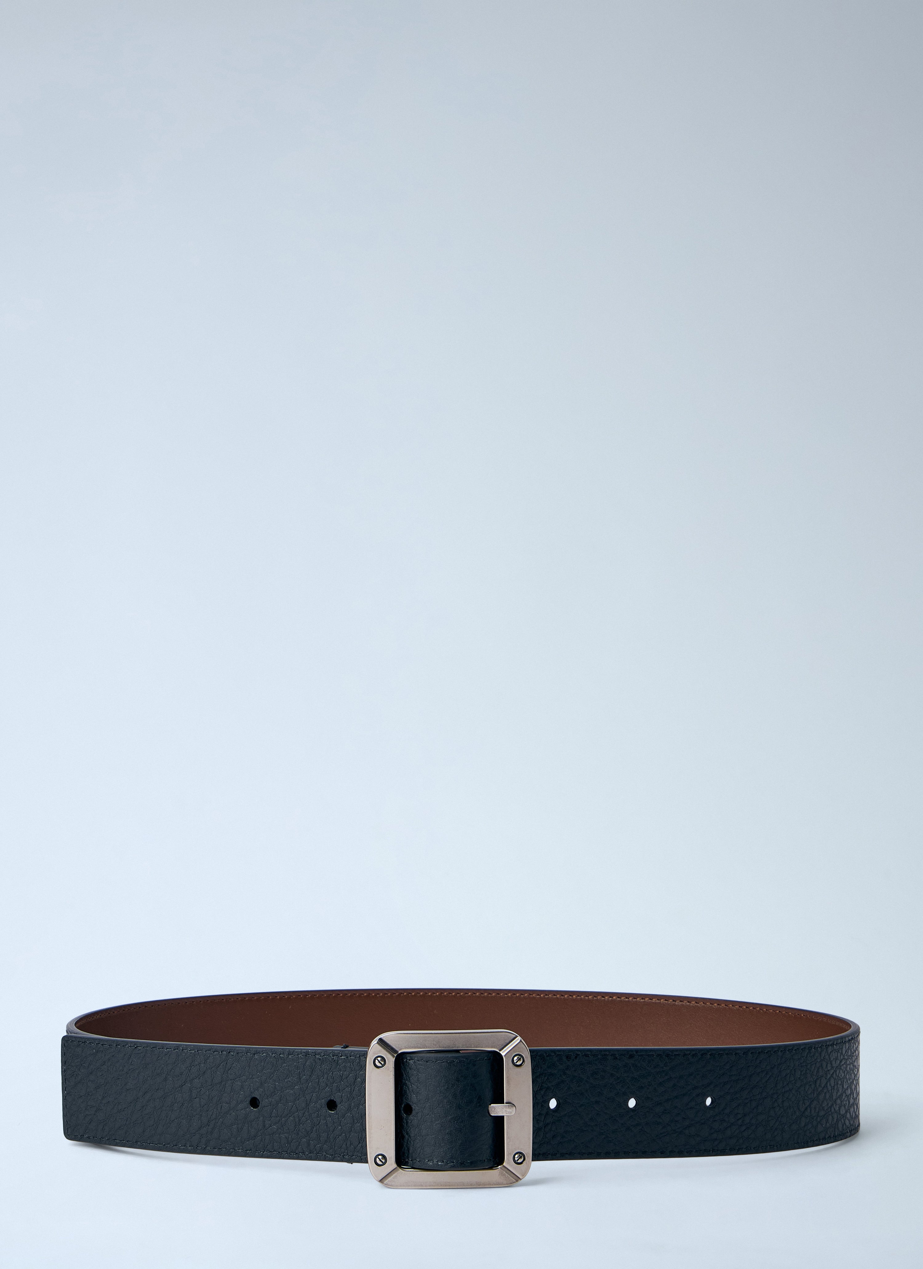 Textured reversible leather belt