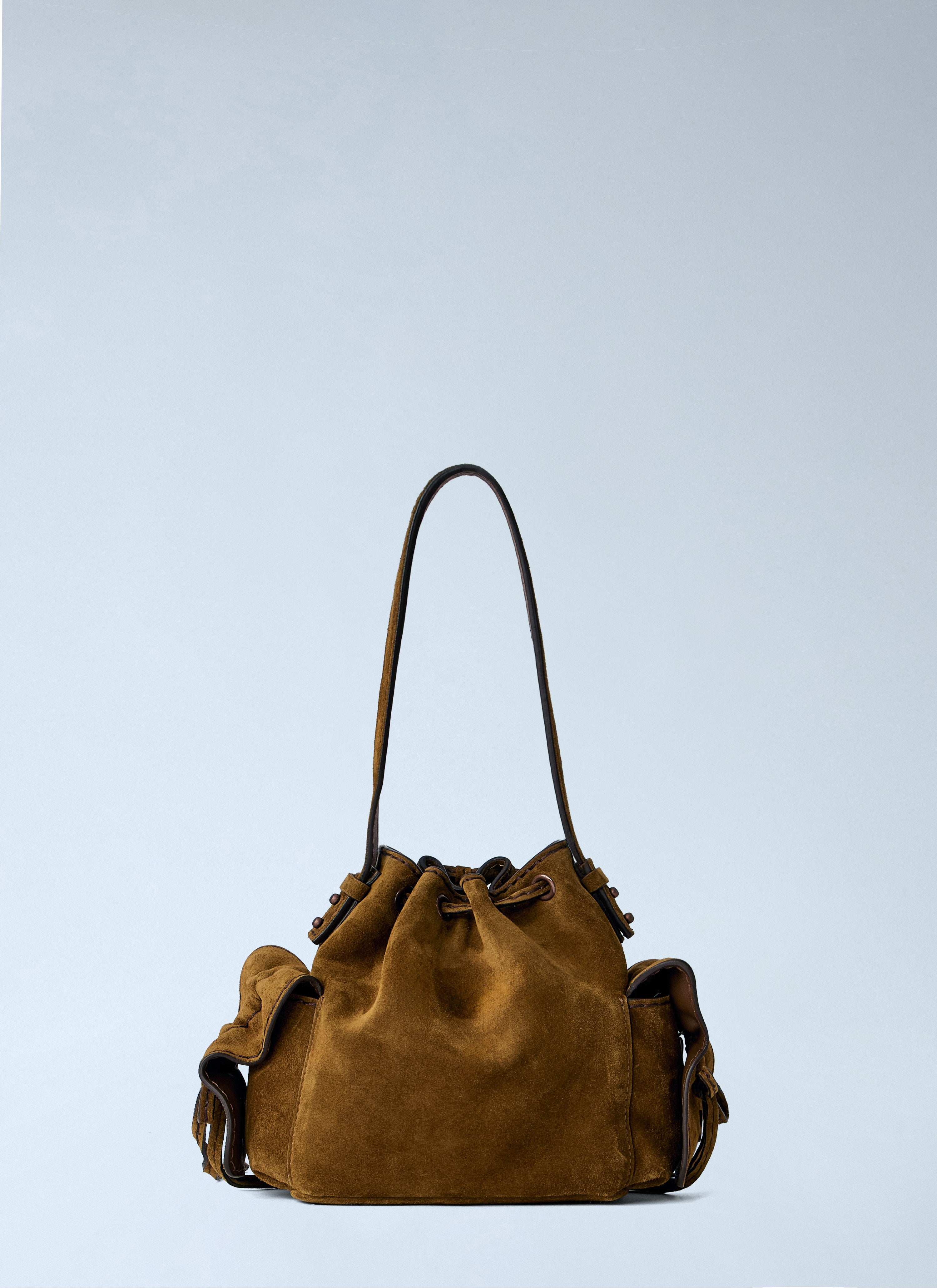 Multipocket mini bucket bag