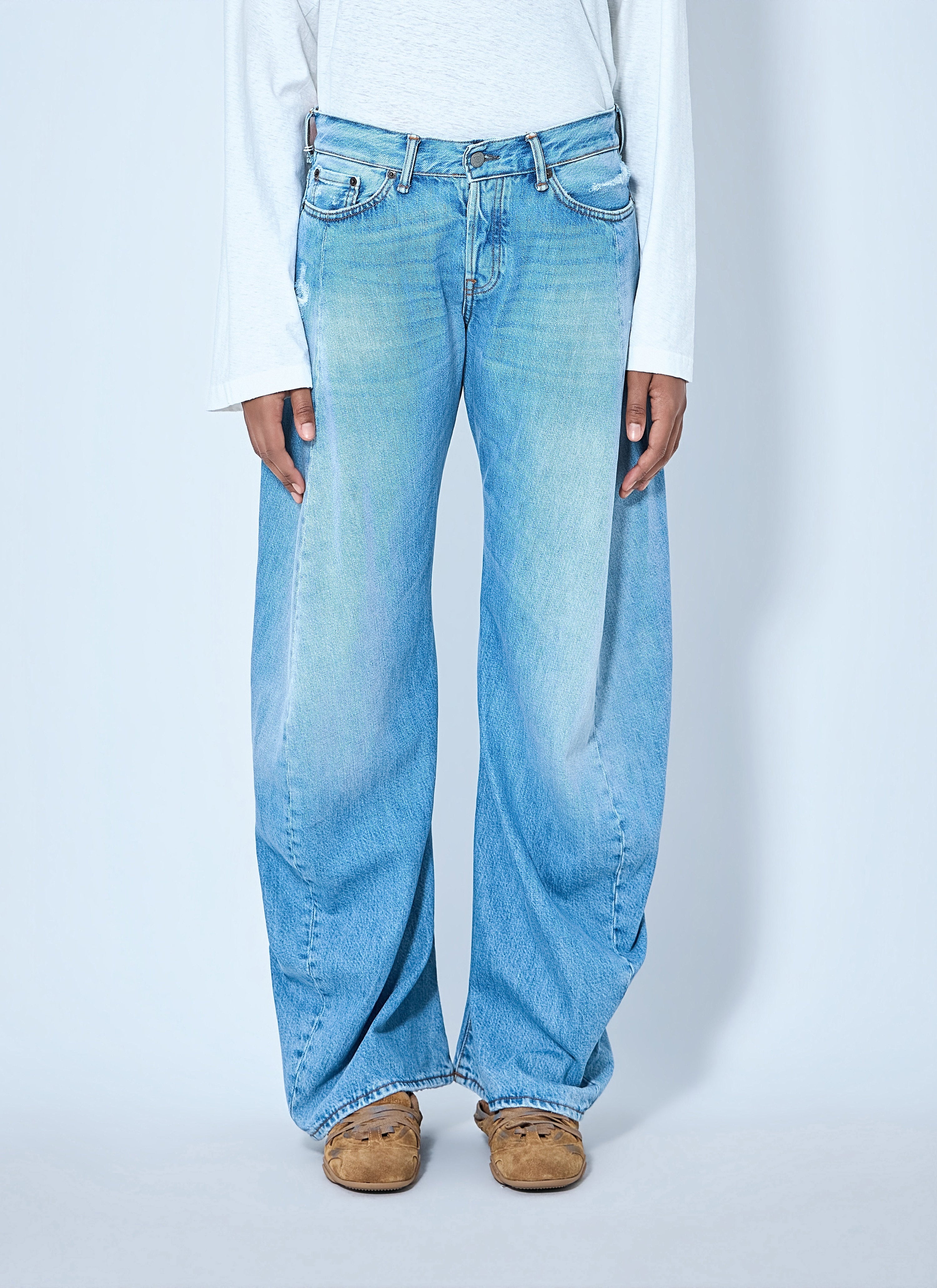 2006f distressed wide leg jeans