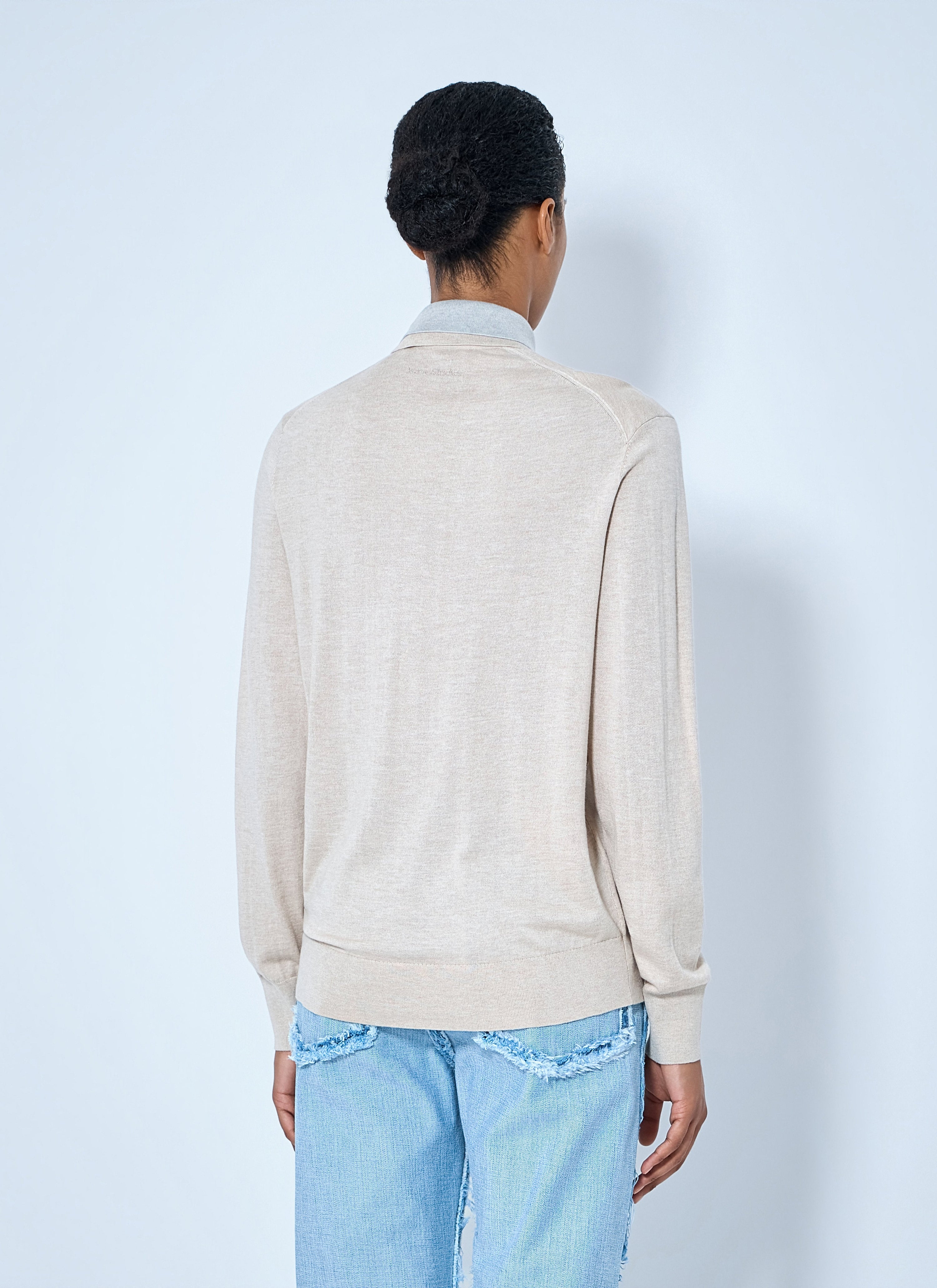 Layered collar knit top