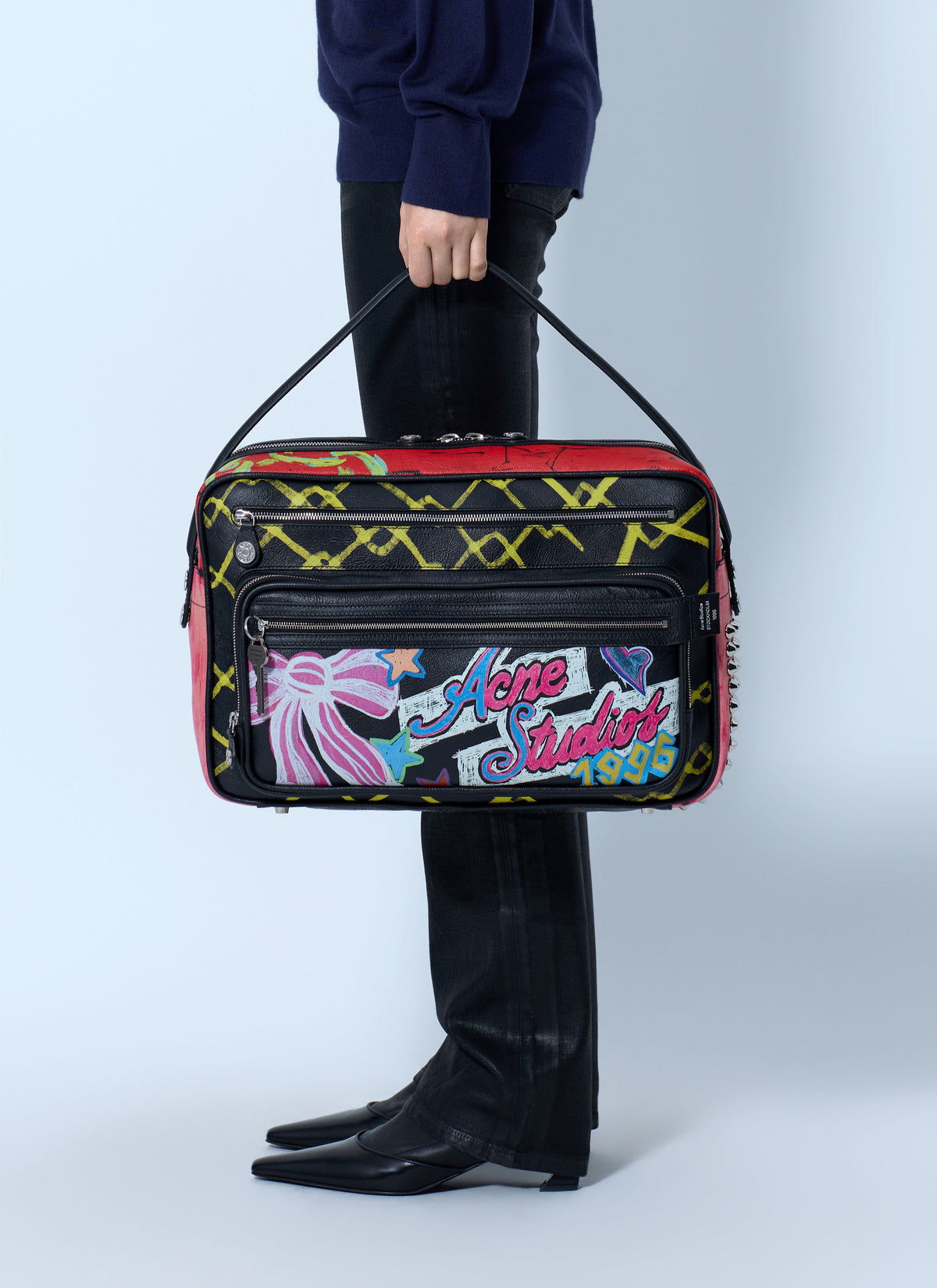 Camero camera punk printed shoulder bag
