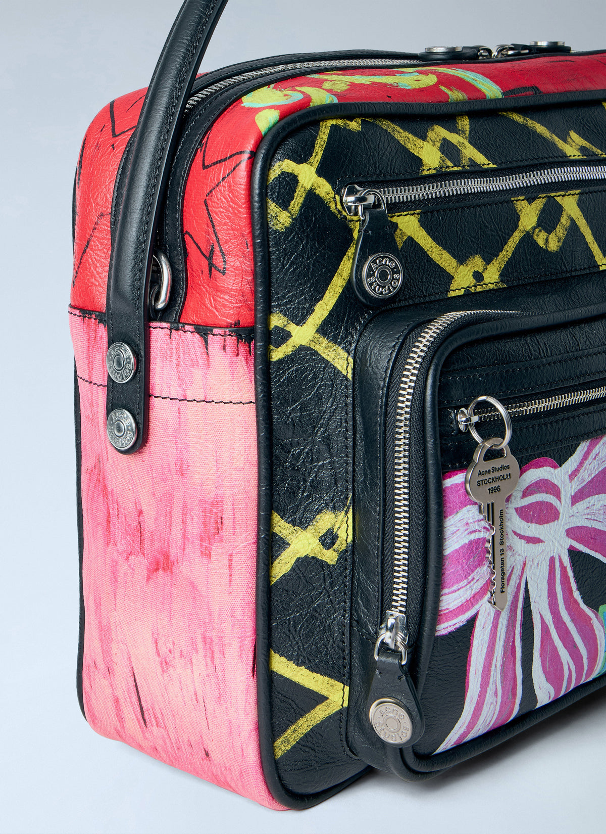 Camero camera punk printed shoulder bag