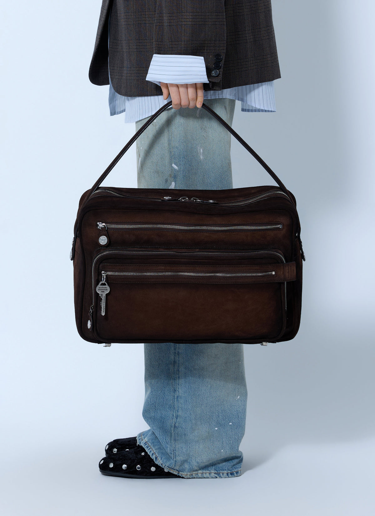 Camero party suede shoulder bag