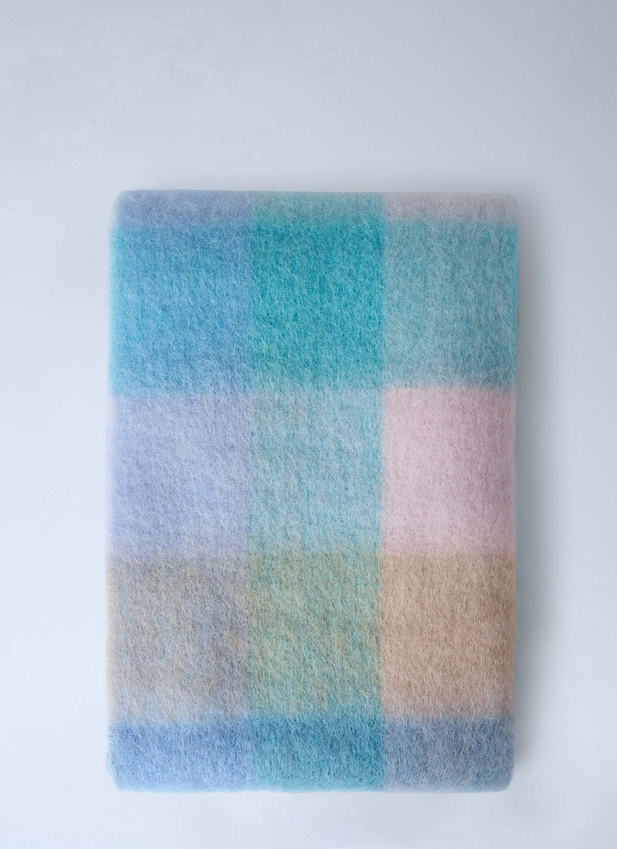 Mohair checked scarf
