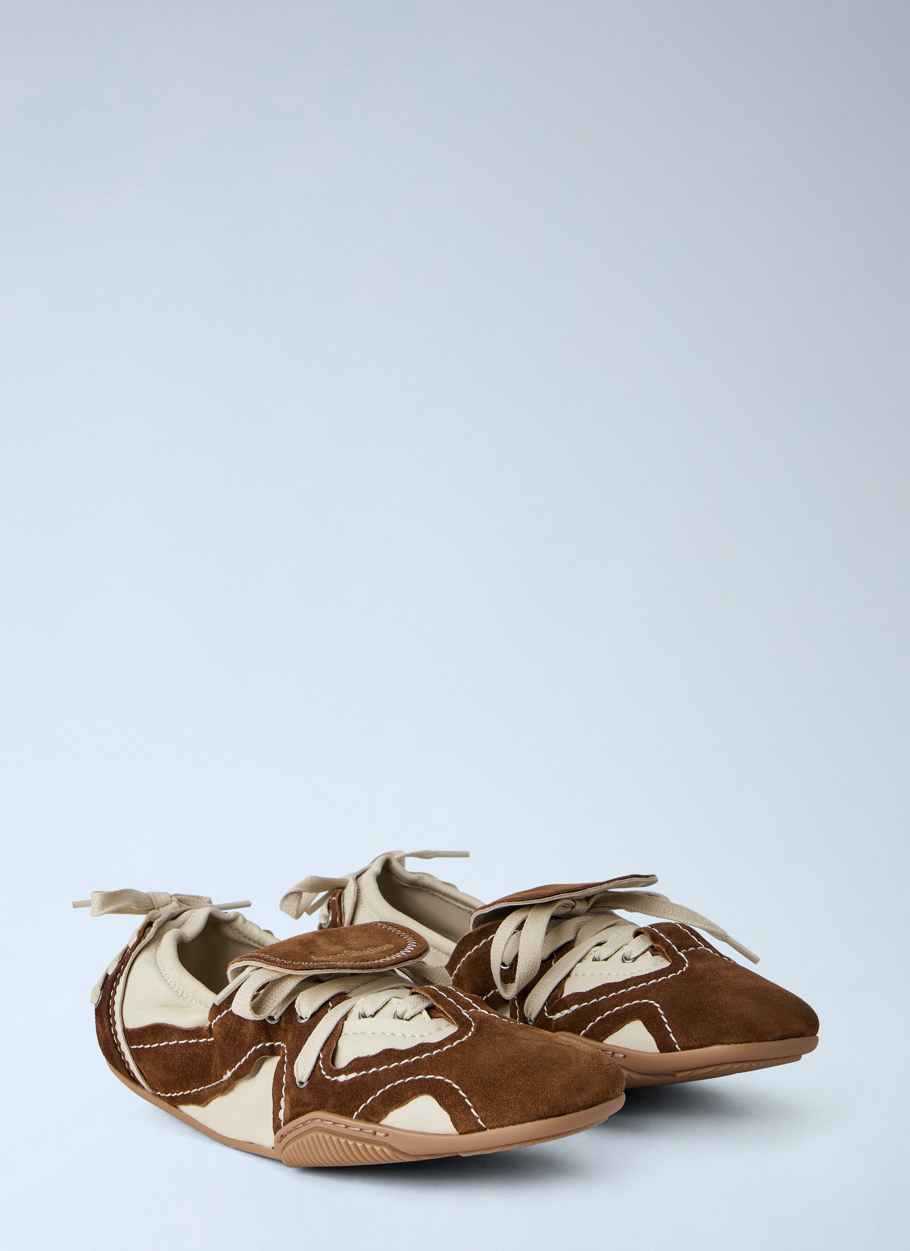 Suede overlays ballerina sneakers