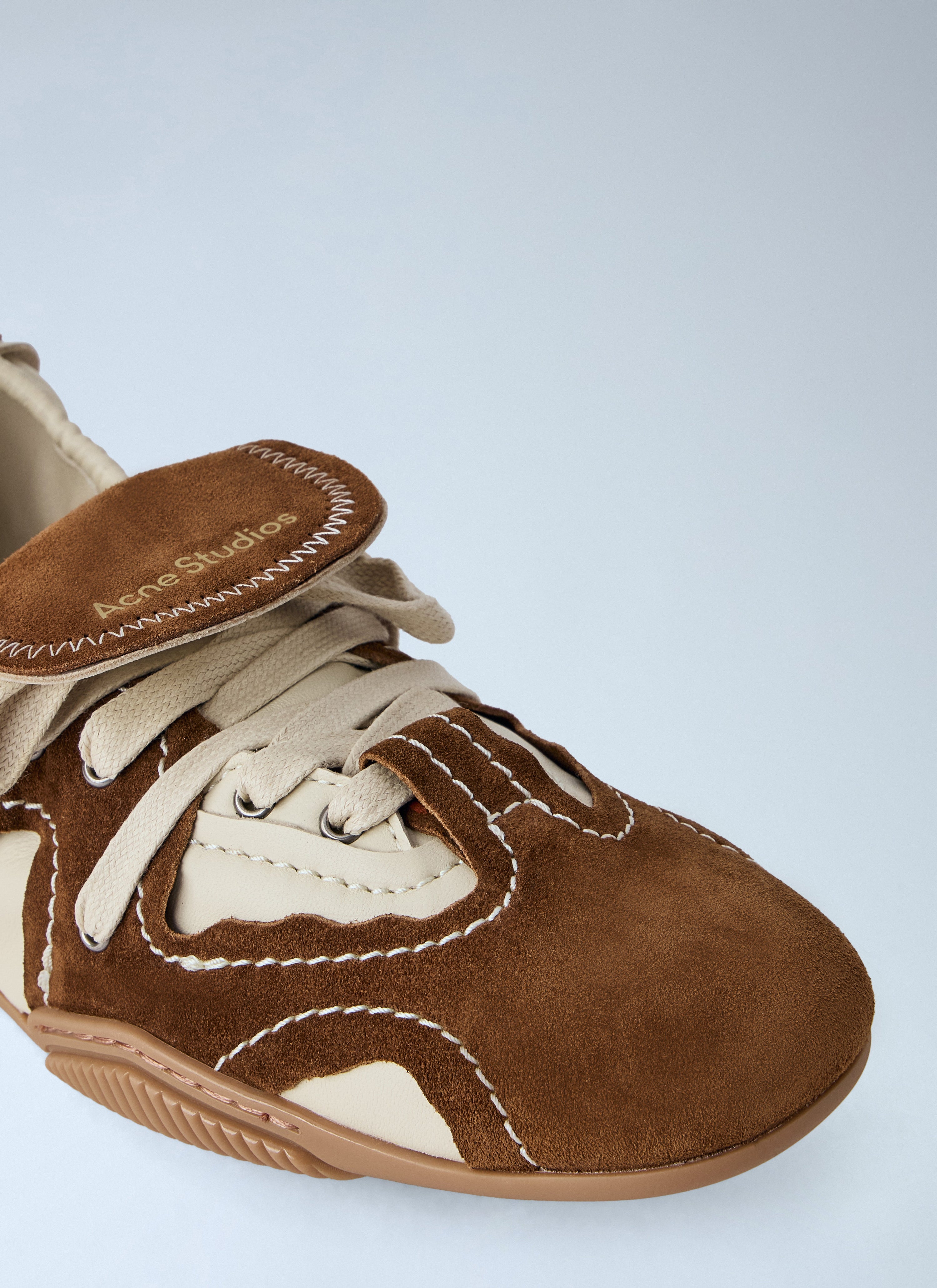 Suede overlays ballerina sneakers