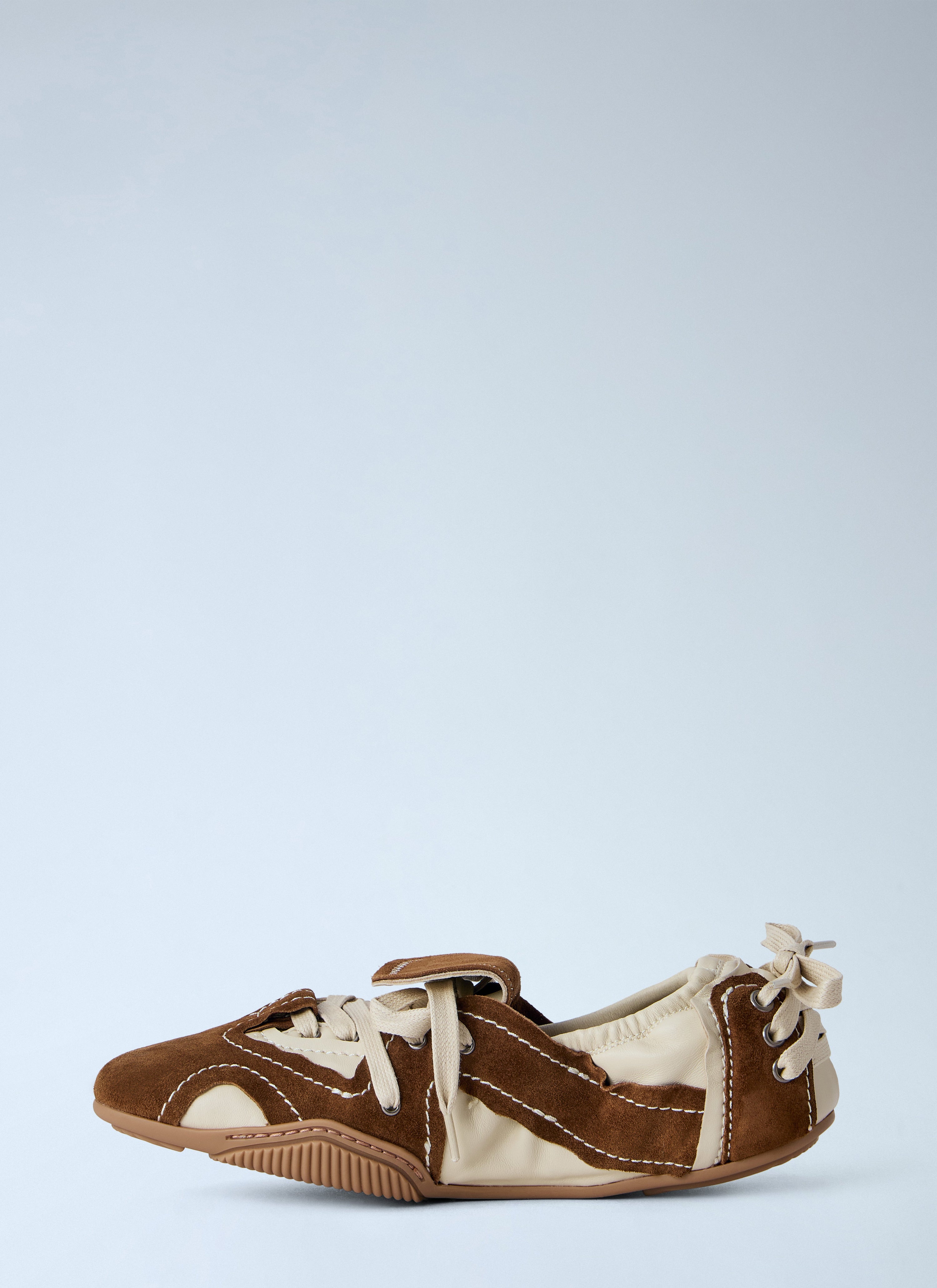 Suede overlays ballerina sneakers