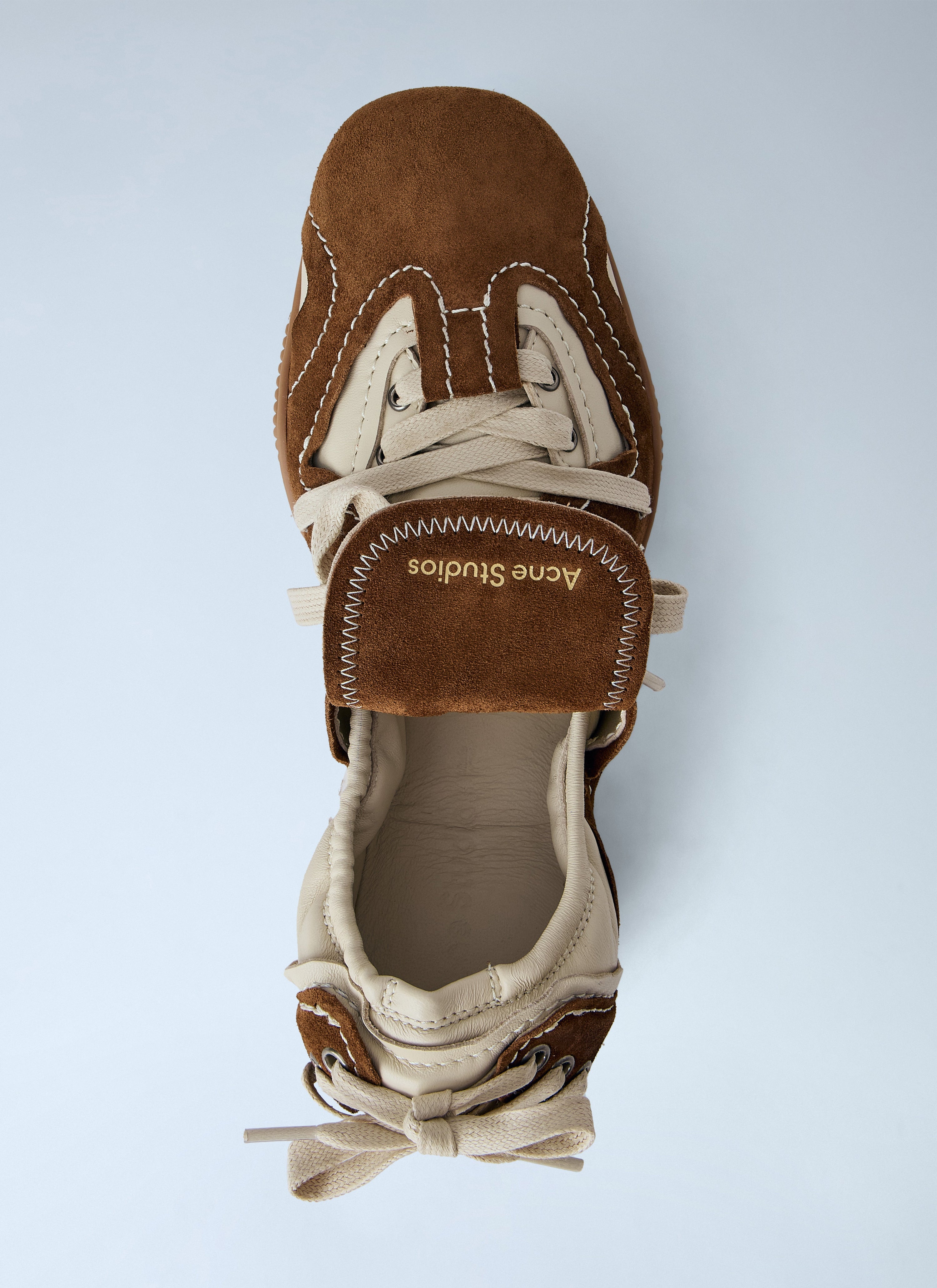 Suede overlays ballerina sneakers