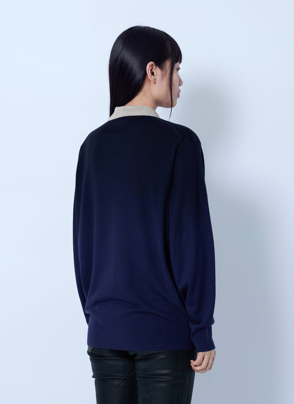Silk blend polo knit