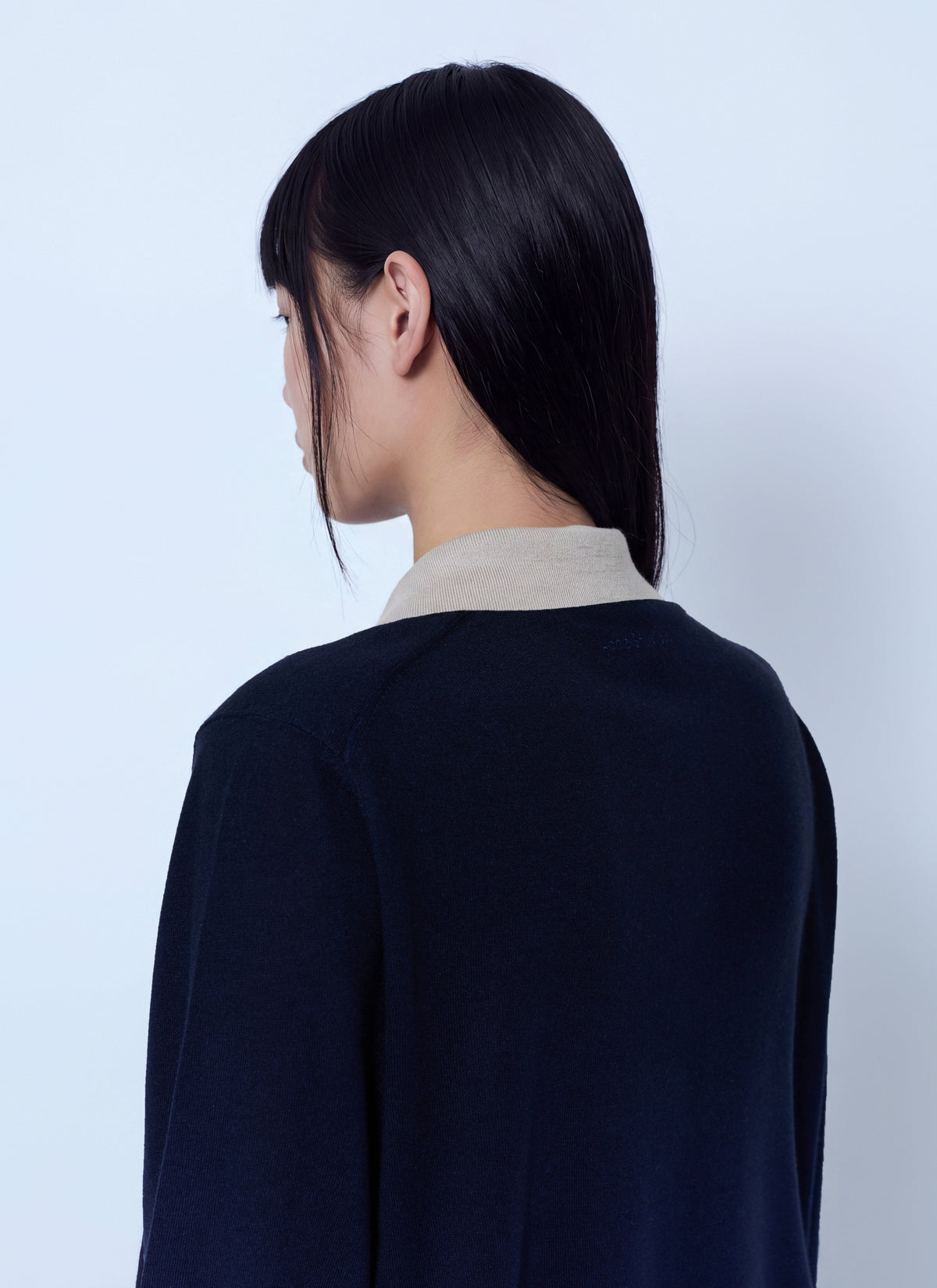 Silk blend polo knit