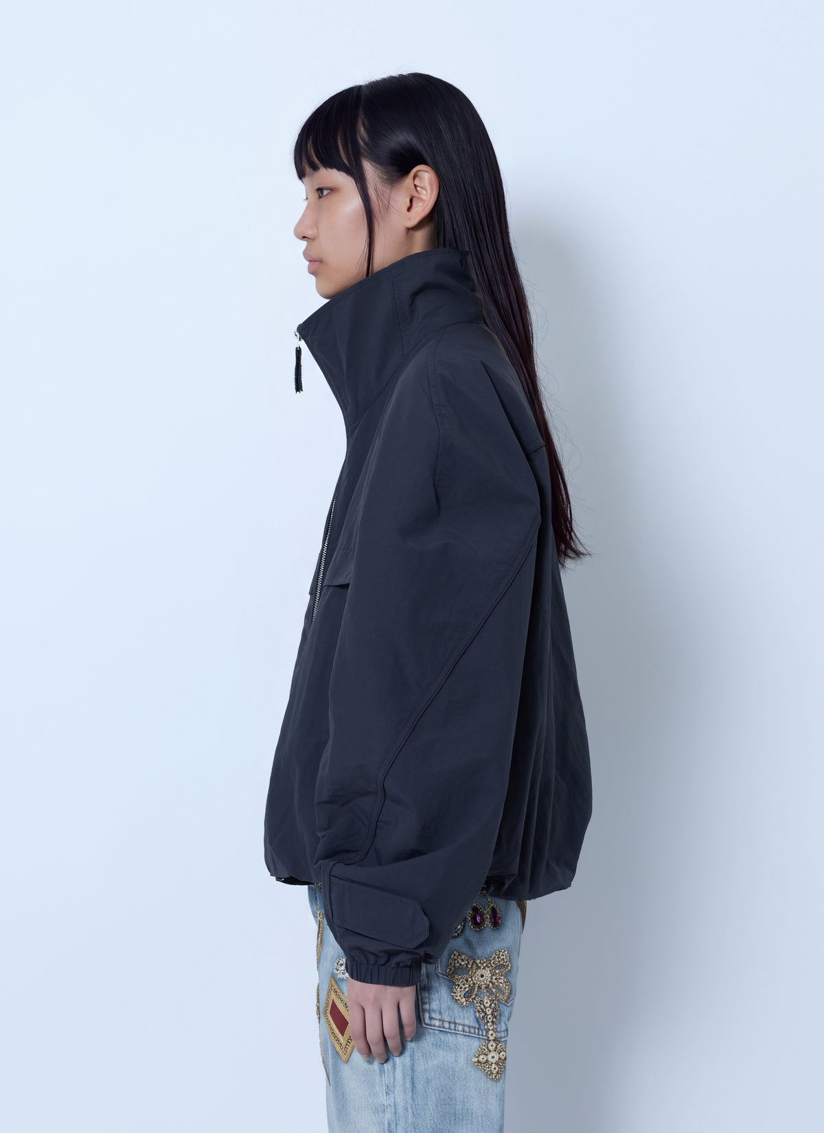 Nylon logo jacket
