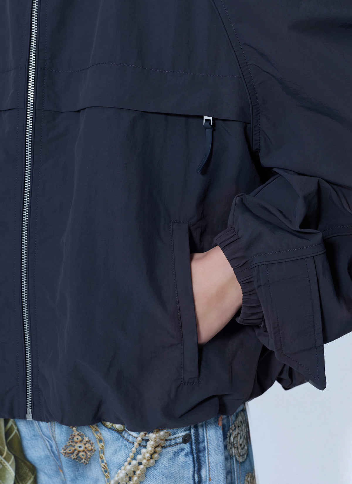 Nylon logo jacket