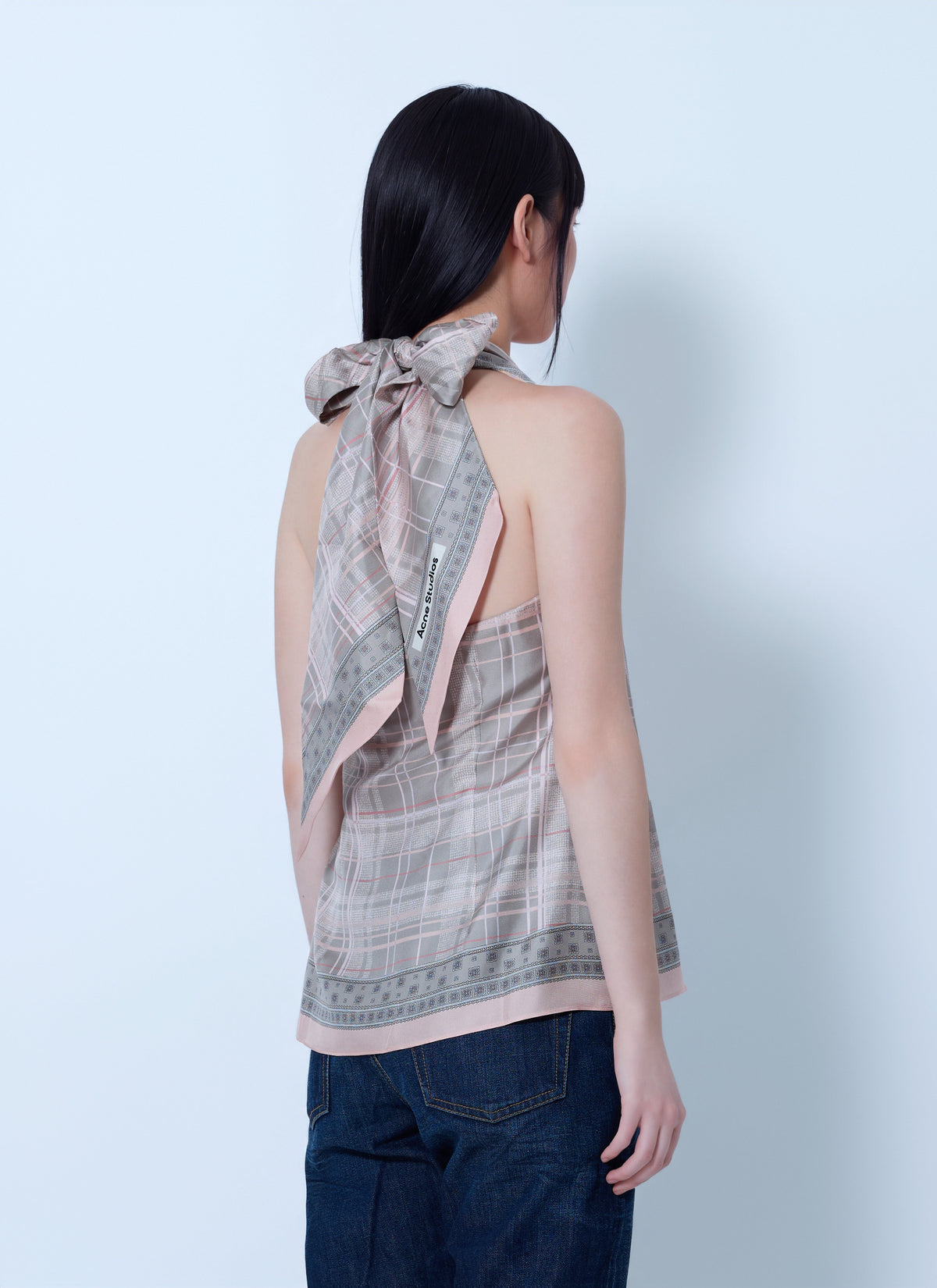 Silk blouse with scarf
