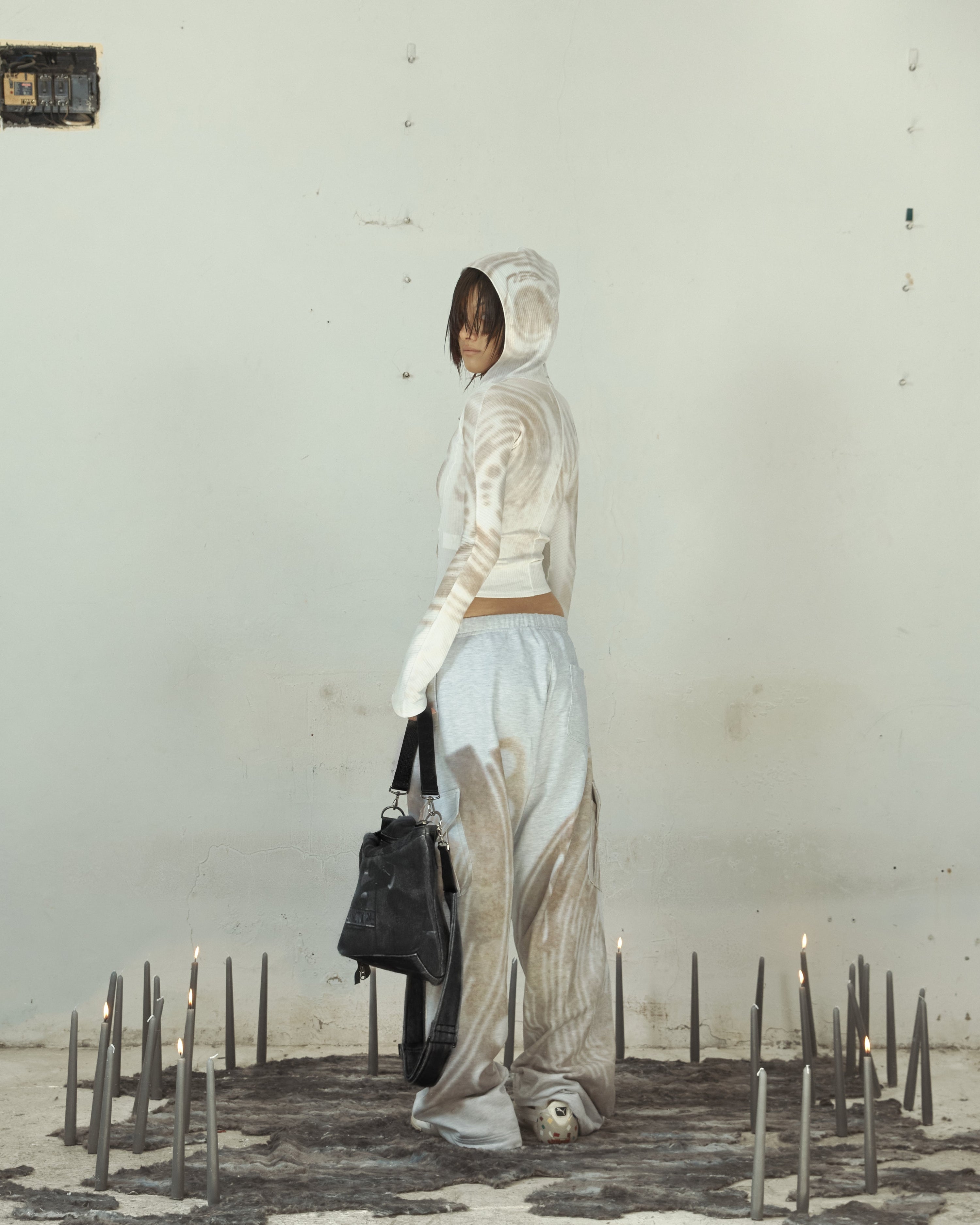 Mystery circle hooded top