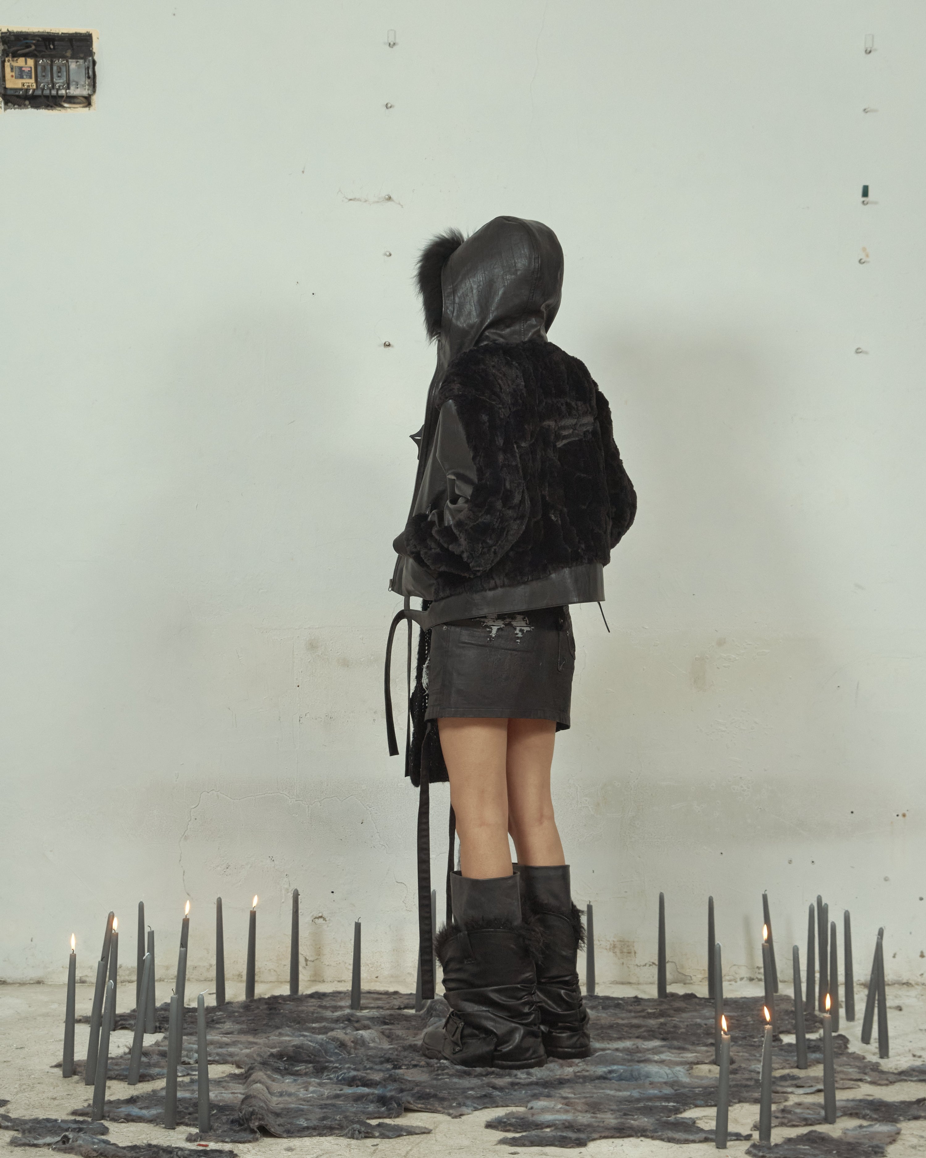 Swamp faux leather jacket
