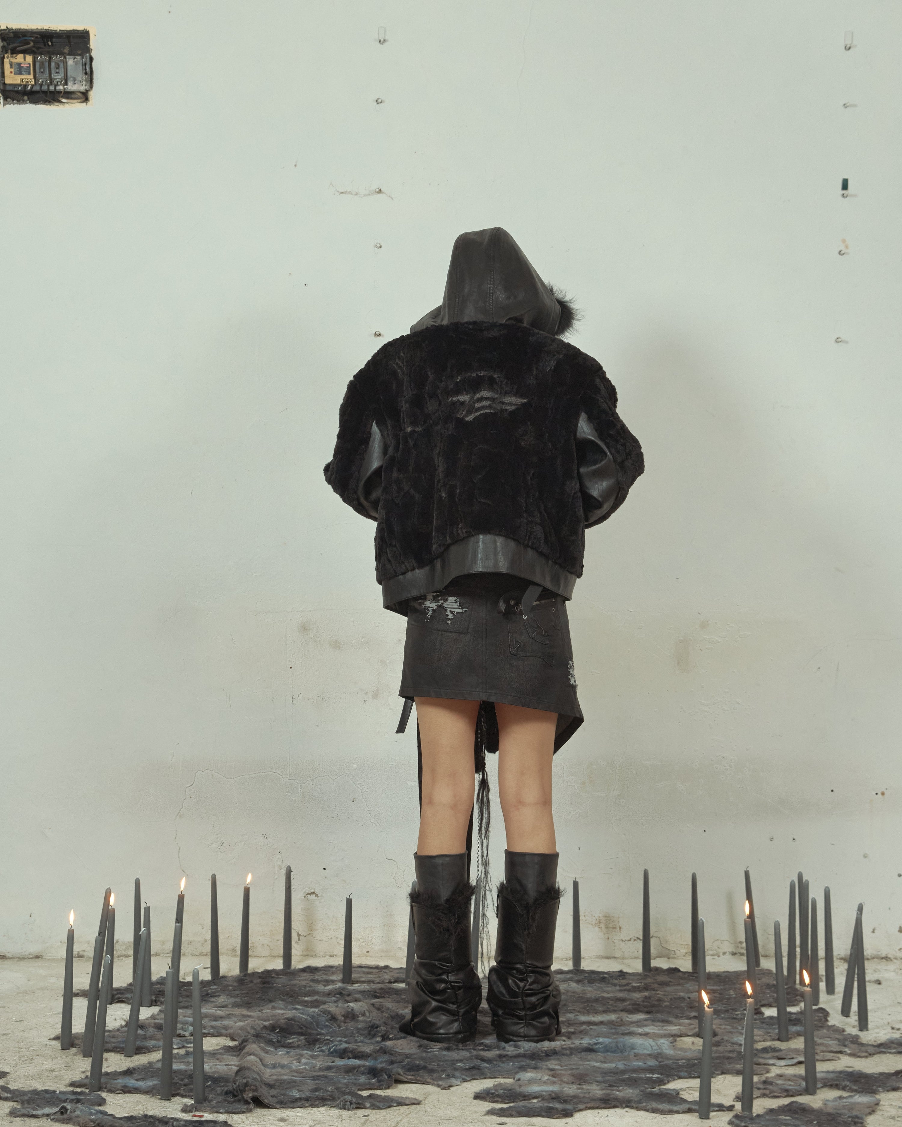 Swamp faux leather jacket
