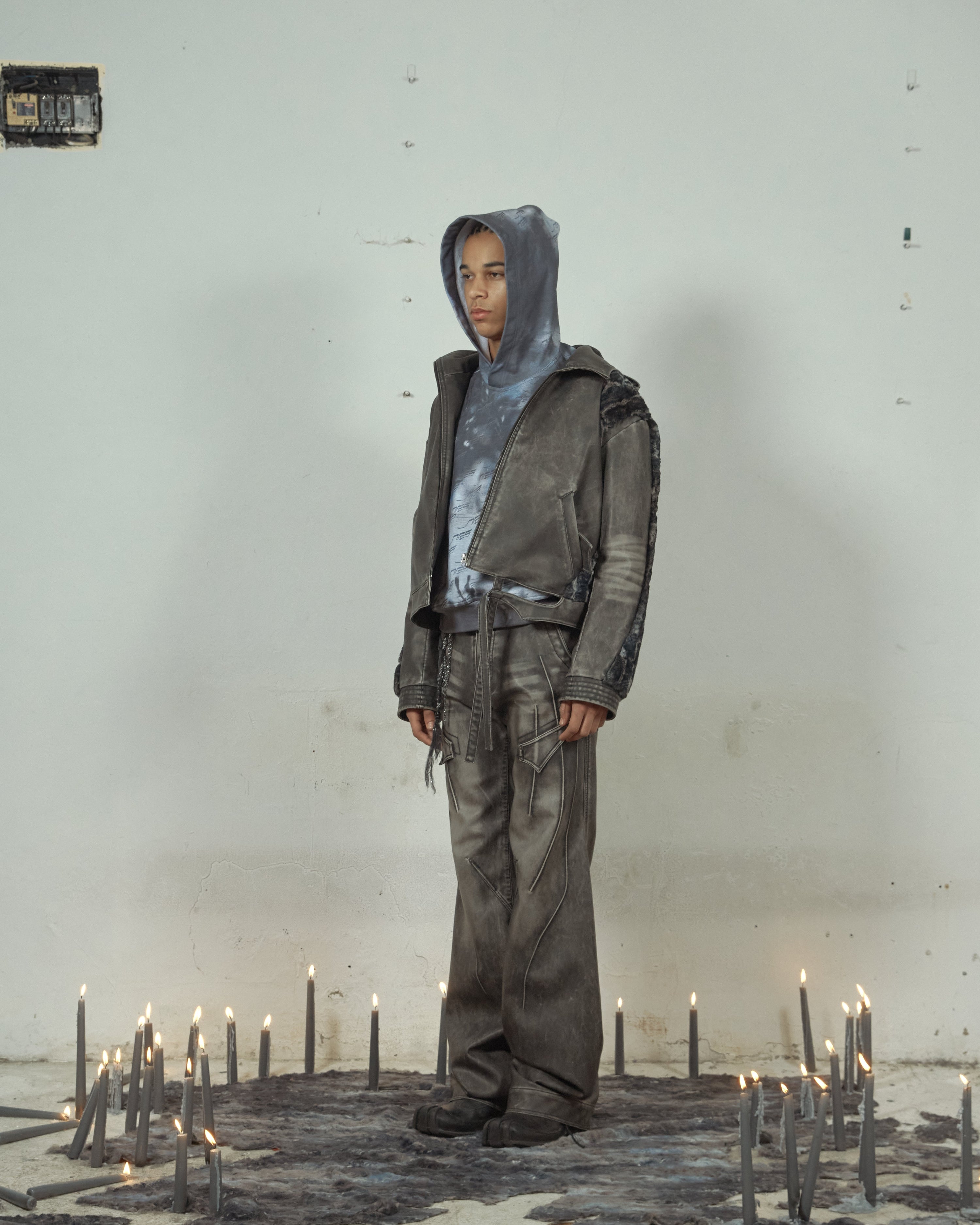 Swamp faux leather pants
