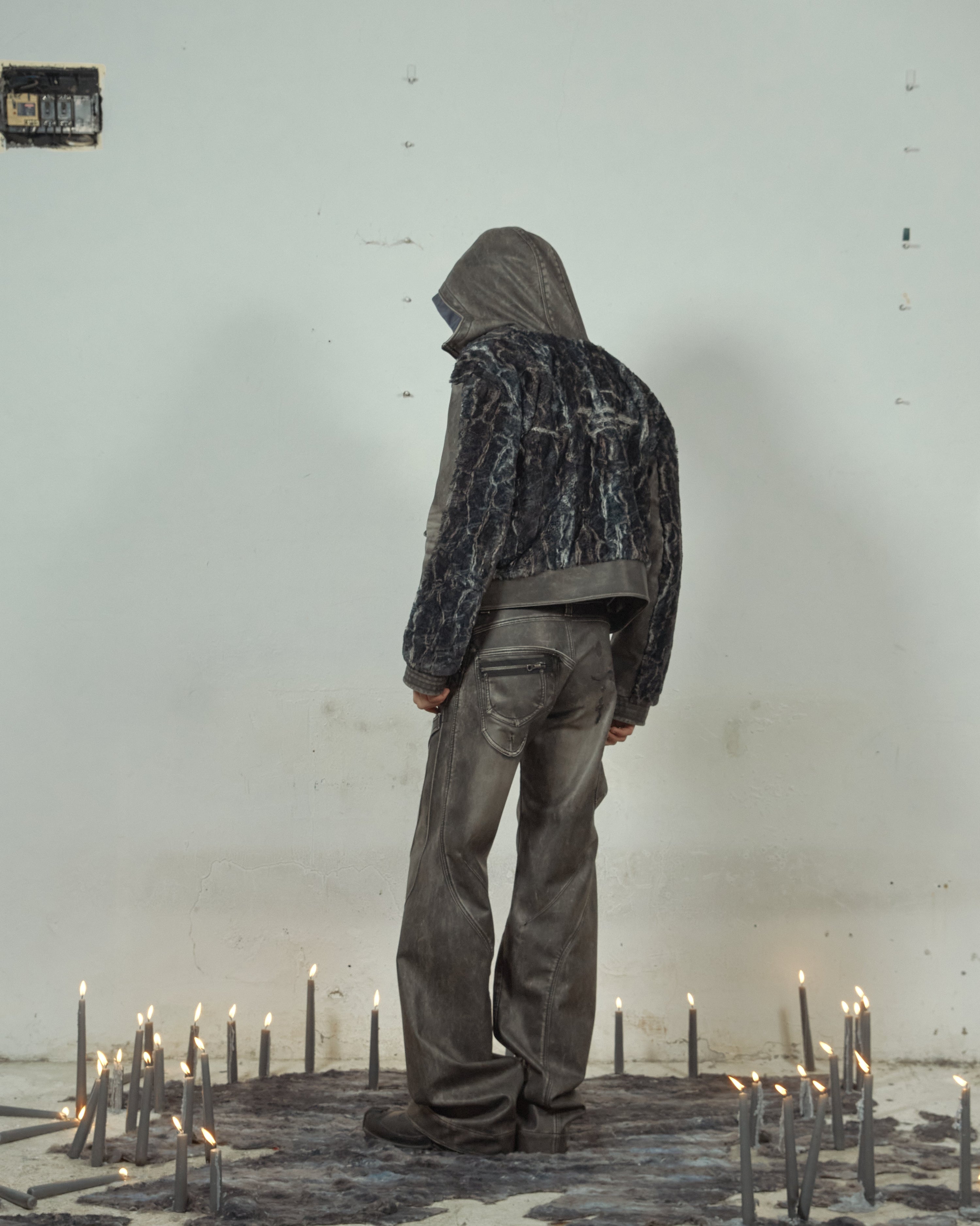 Swamp faux leather jacket