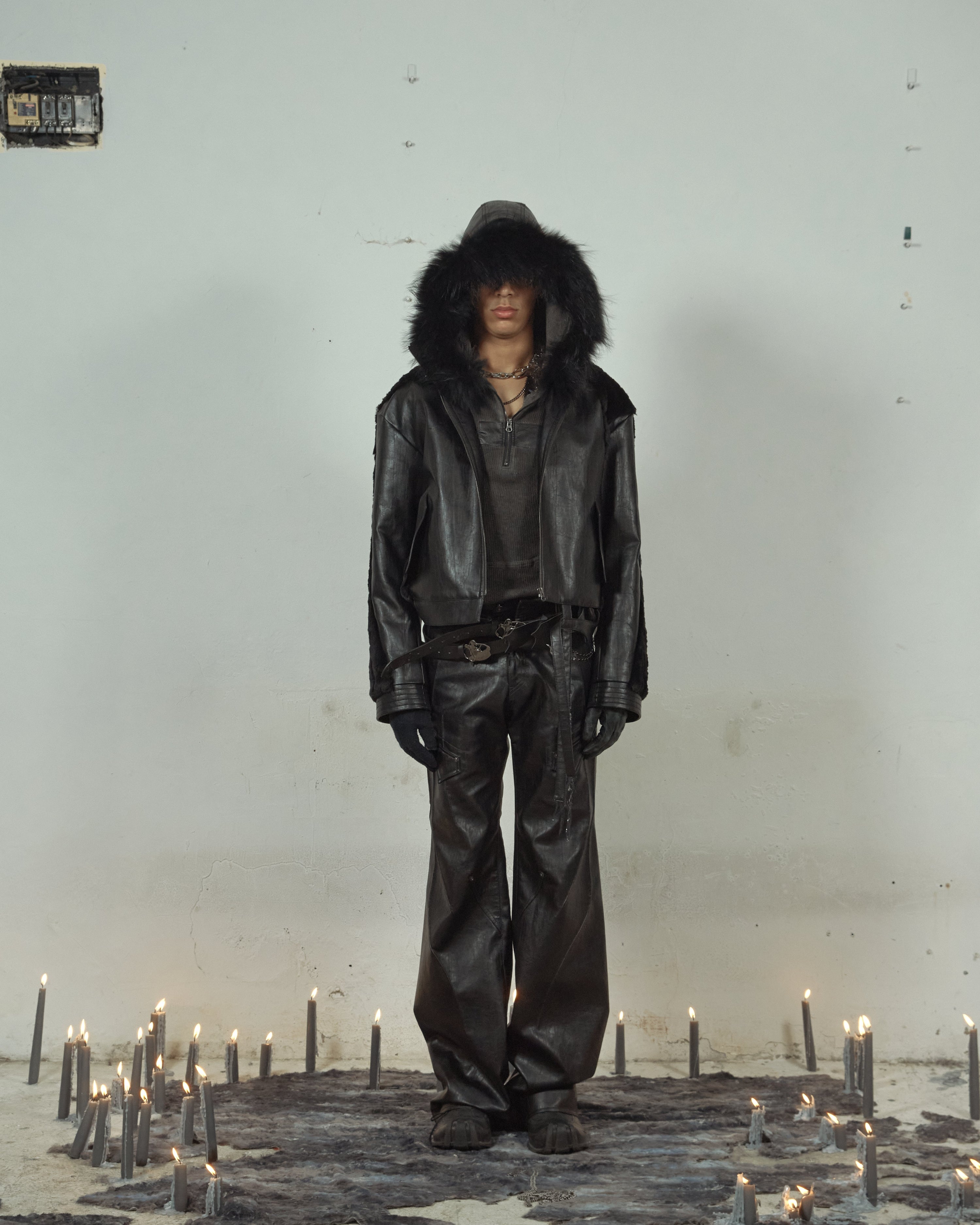 Swamp faux leather pants
