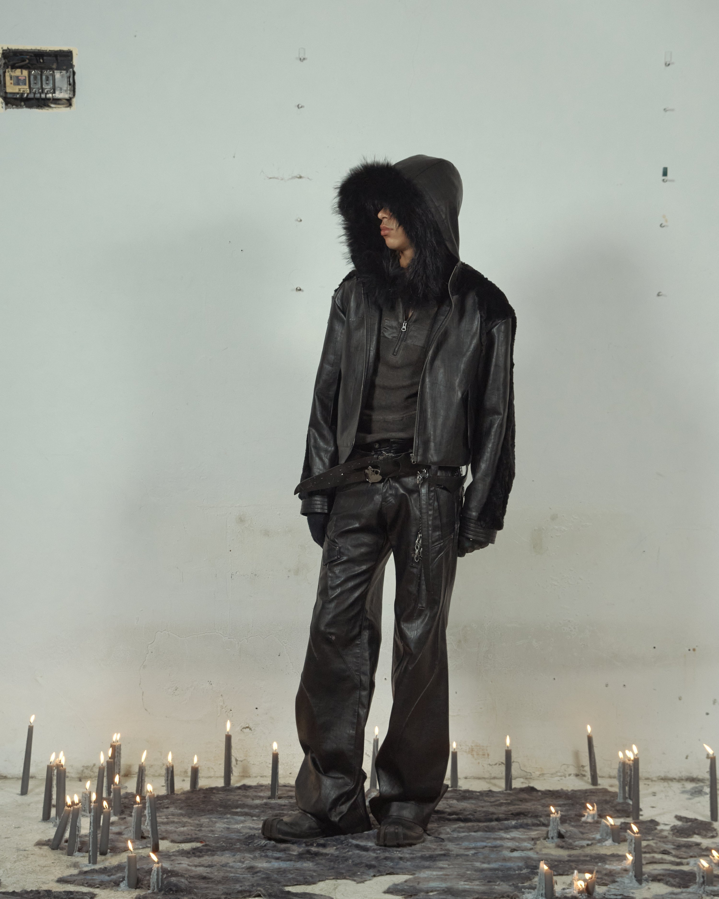 Swamp faux leather jacket