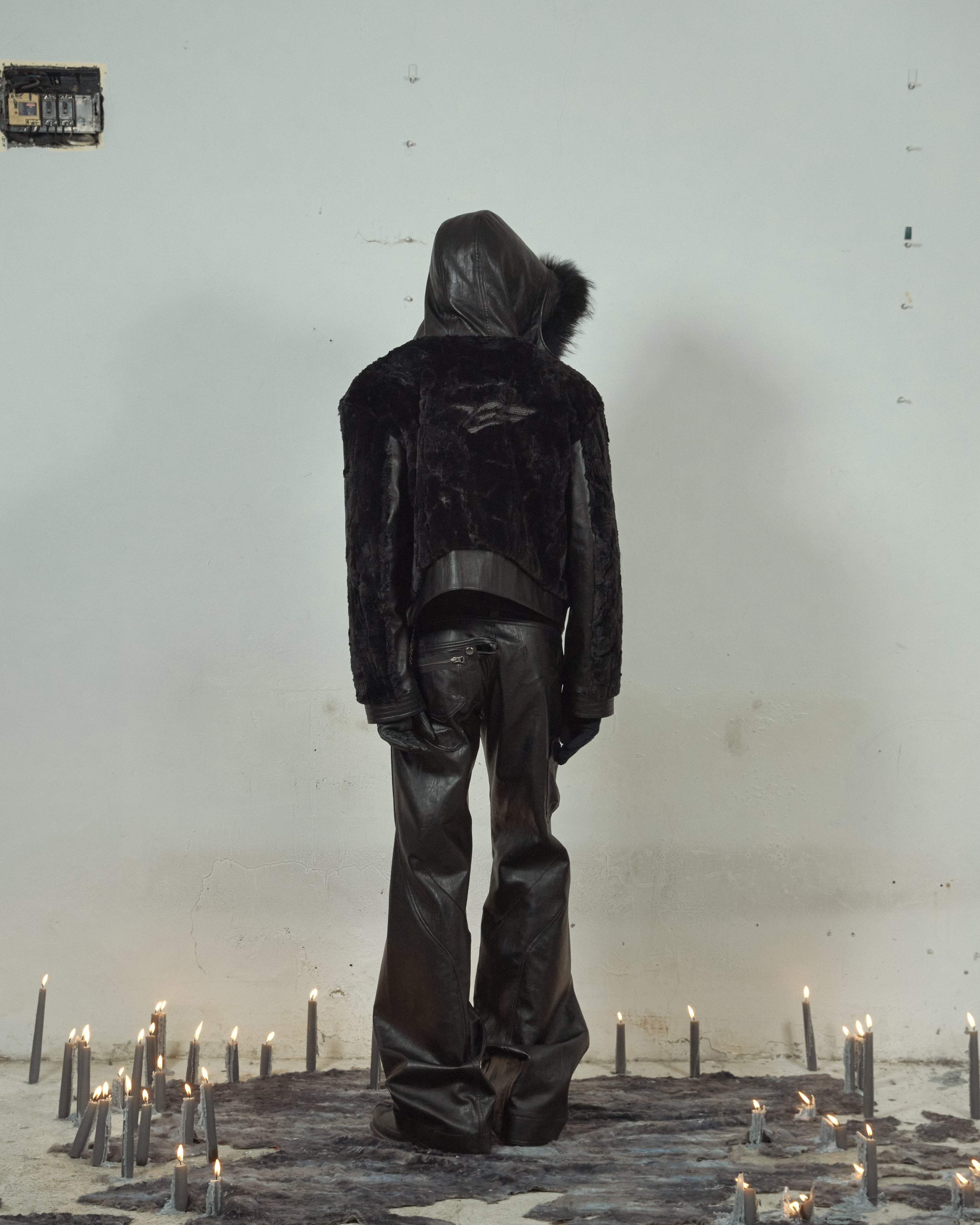 Swamp faux leather jacket