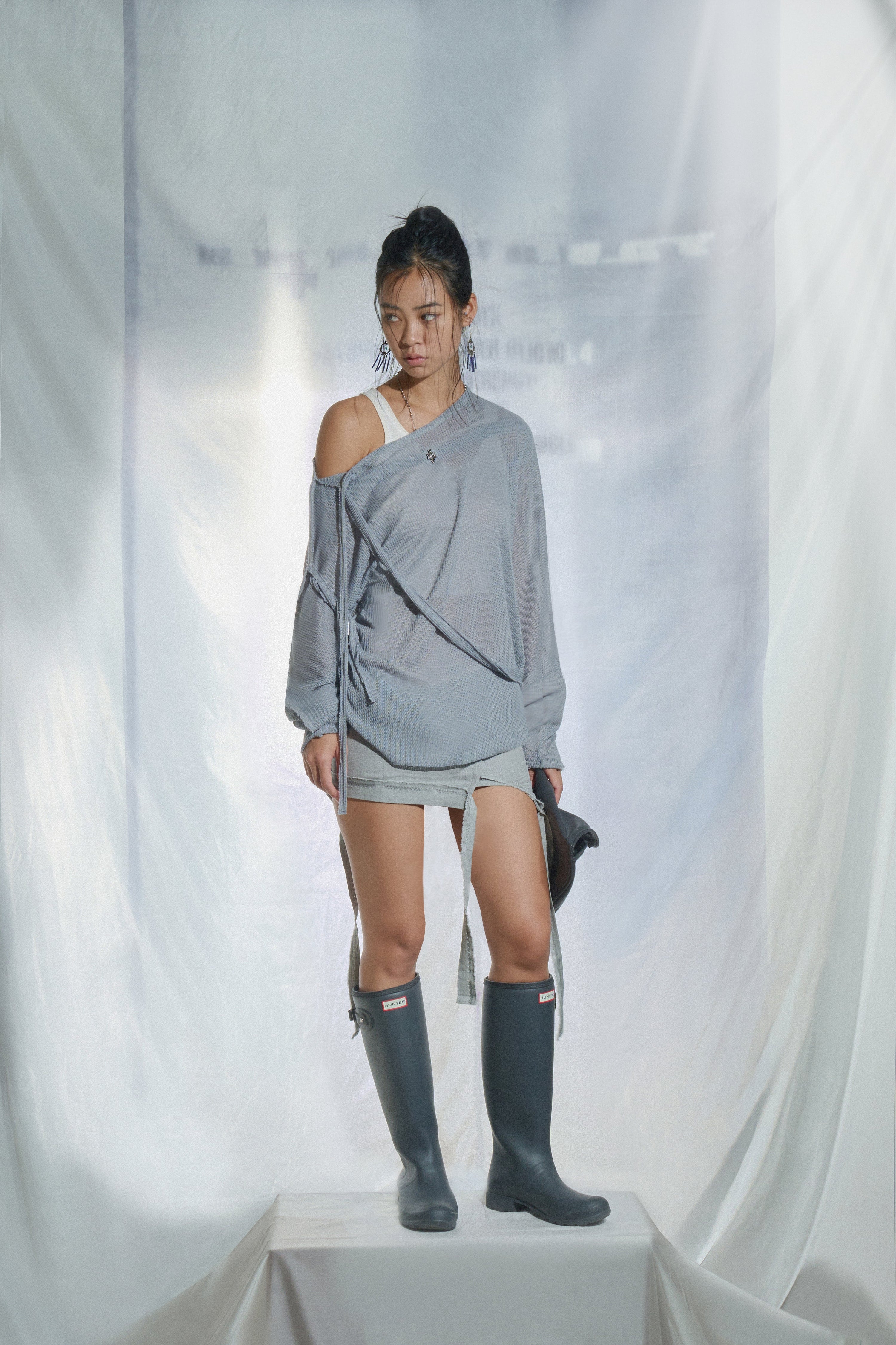 Trimmed knit top