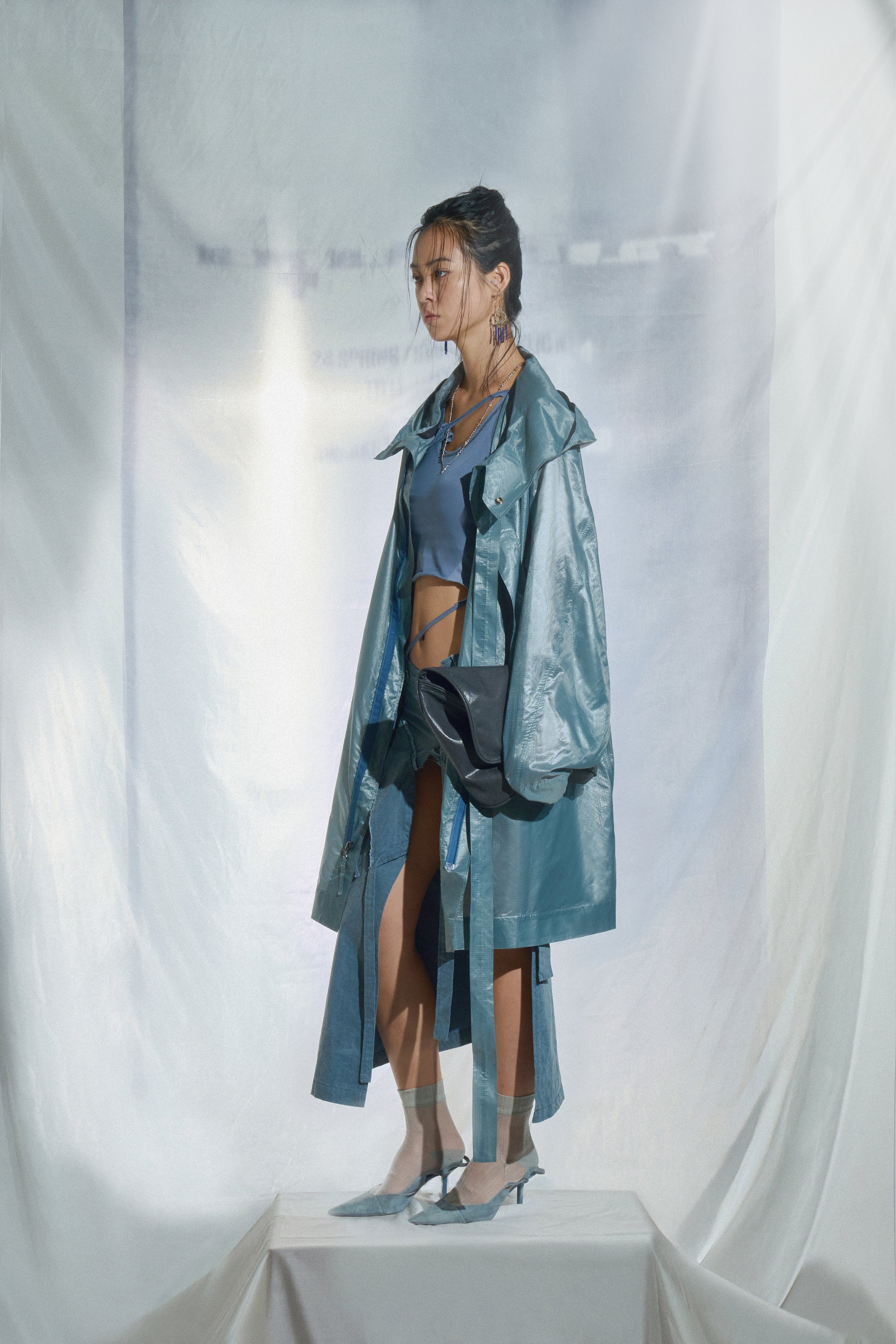 Logo rain coat
