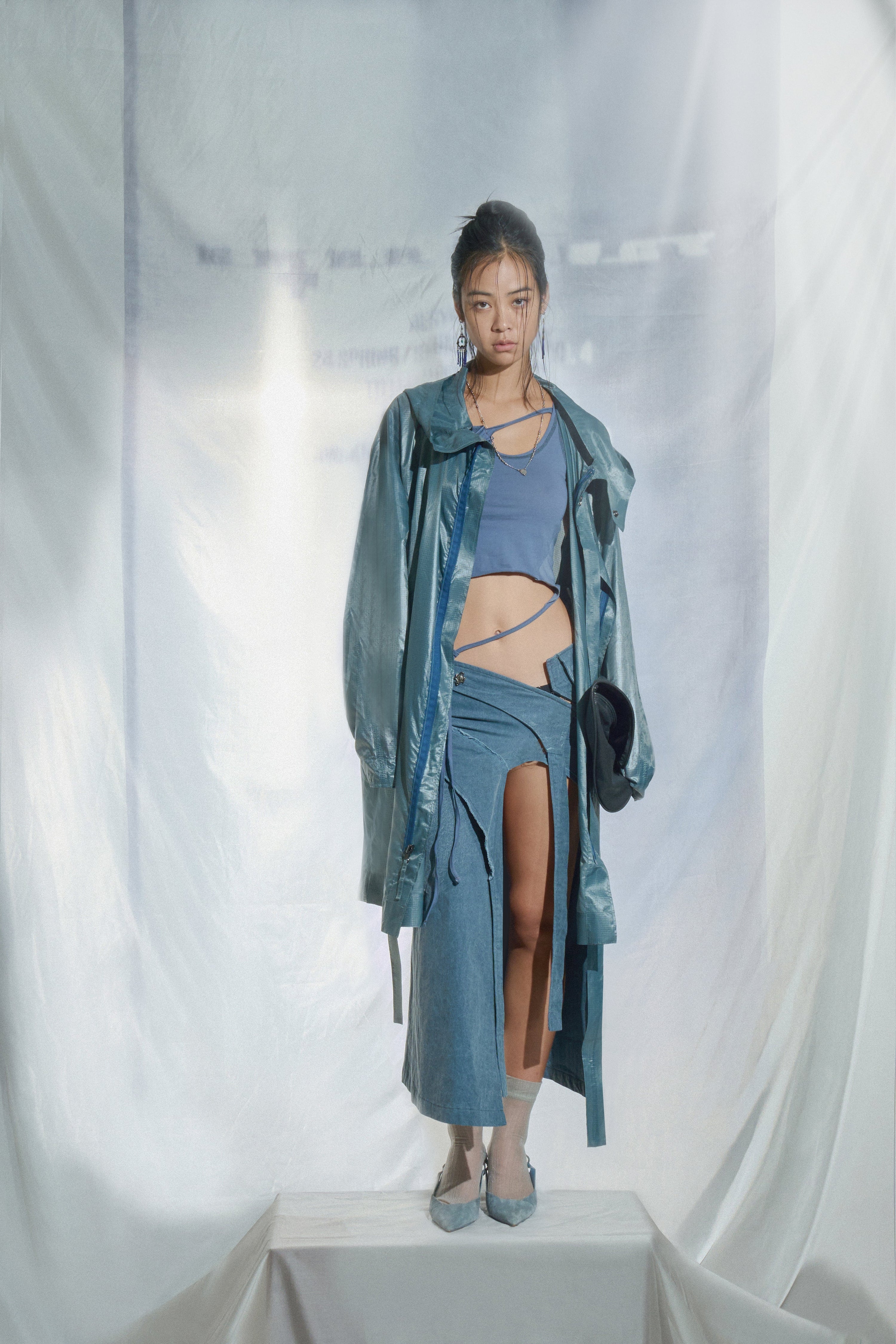 Logo rain coat