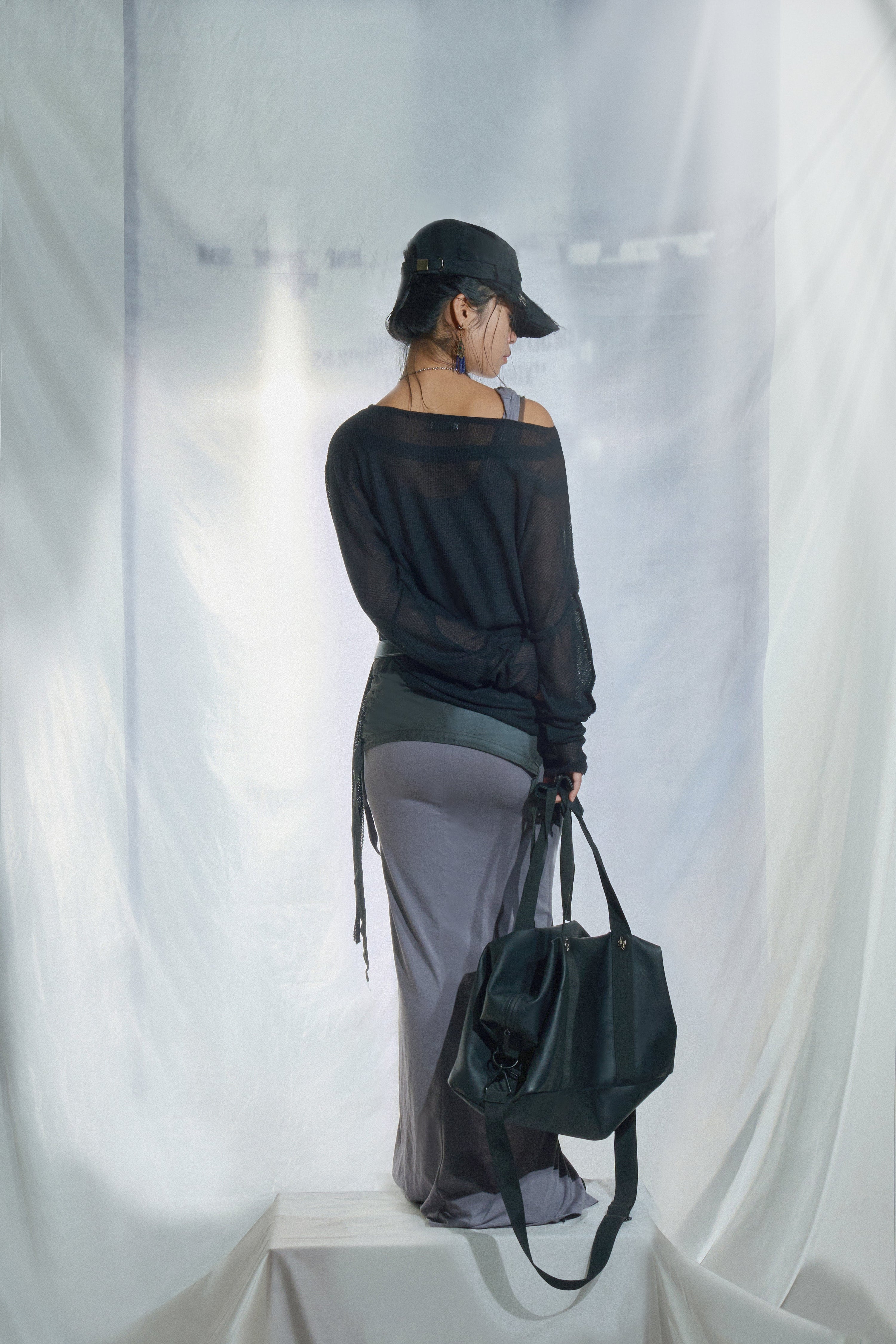 Folded mini skirt