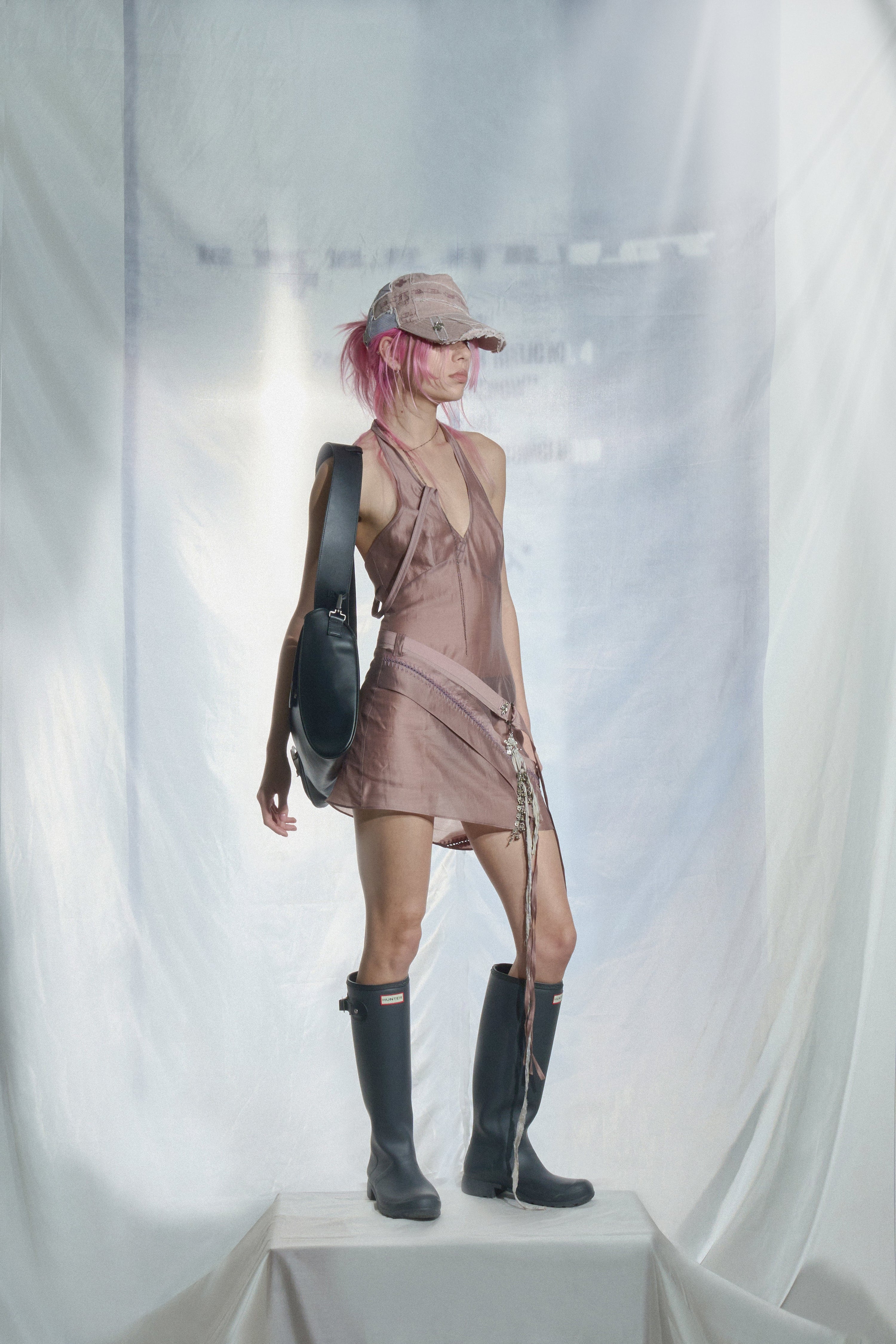 Asymmetric mini dress
