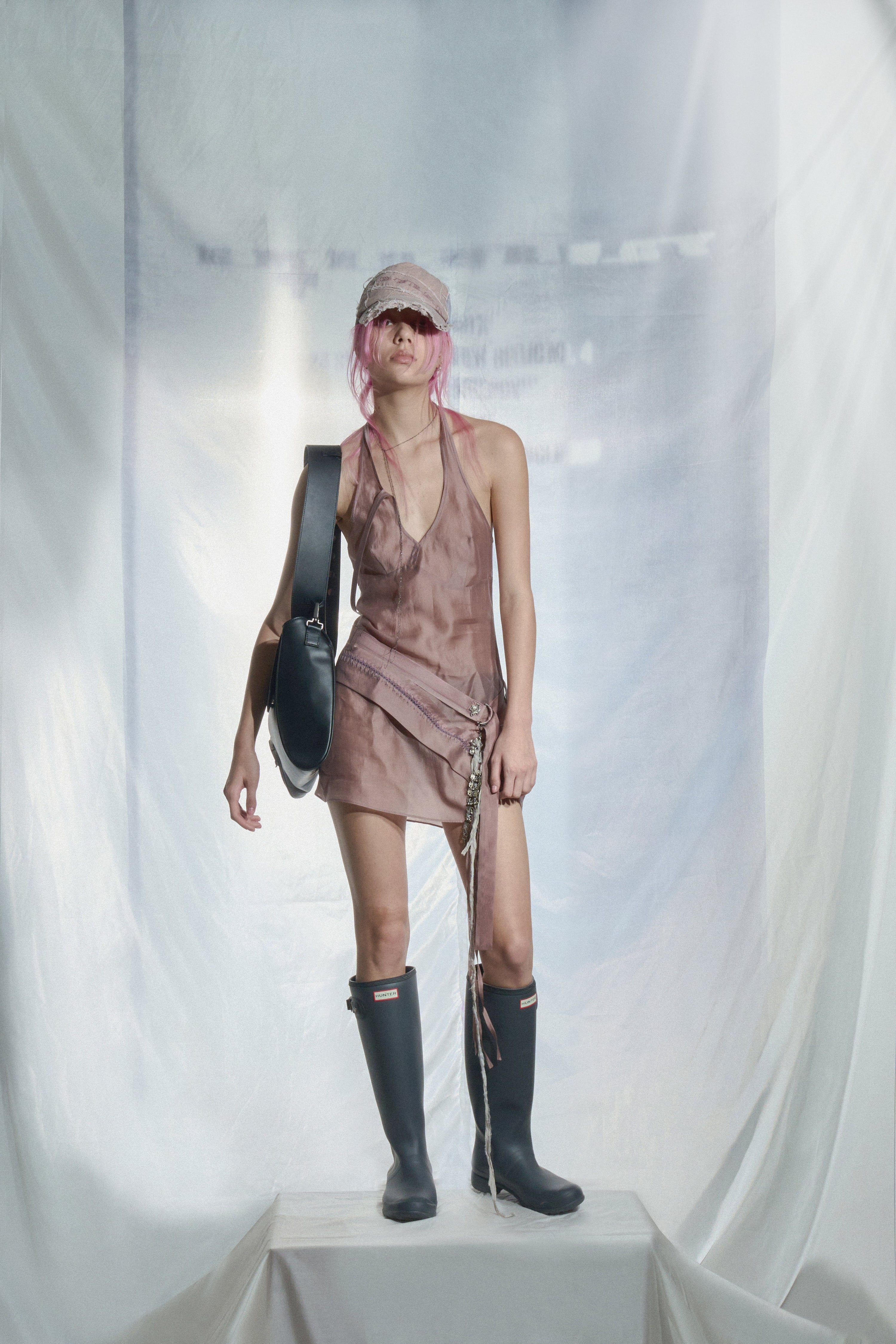 Asymmetric mini dress