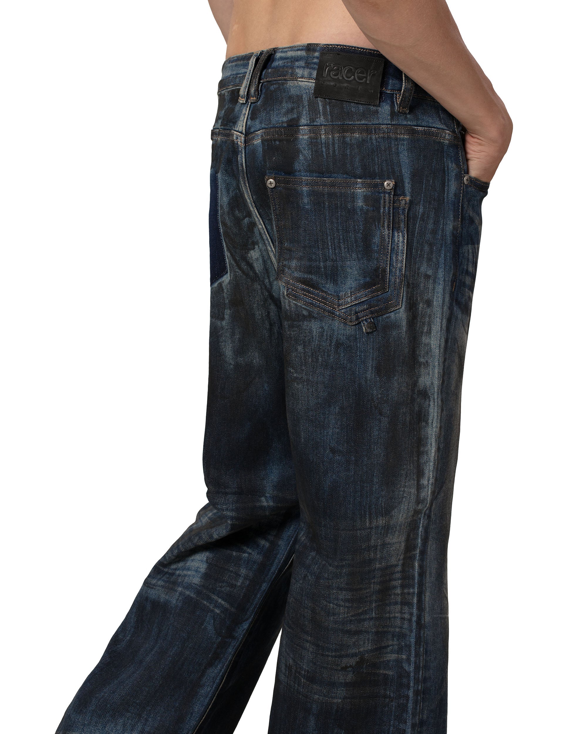 Overpainted denim
