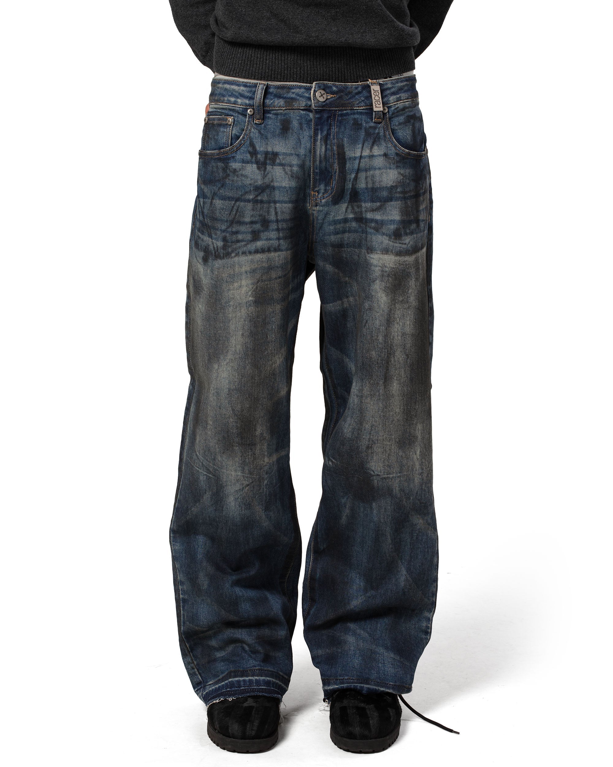 Overpainted denim