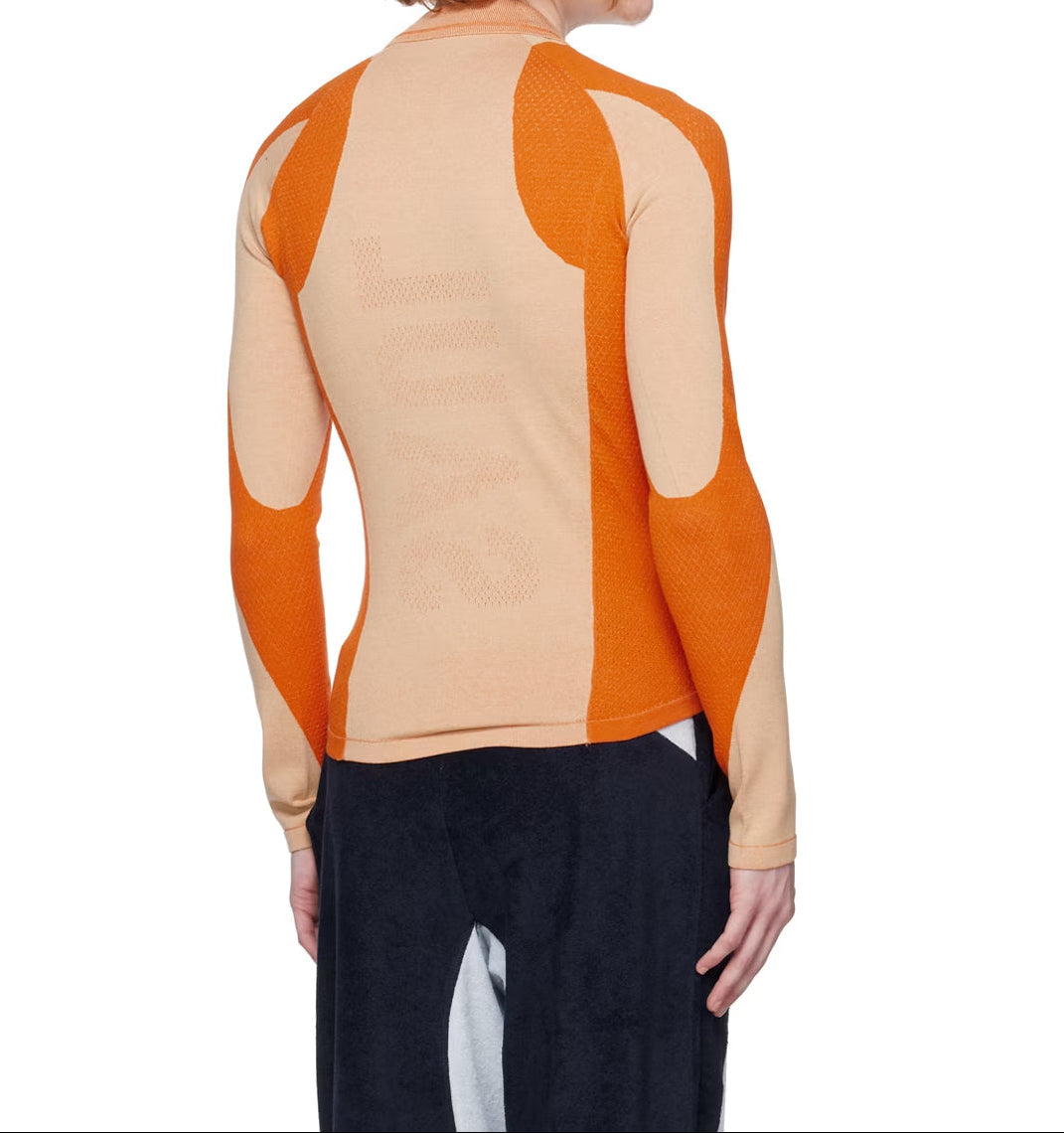 Sn114 - orange - knit compression top