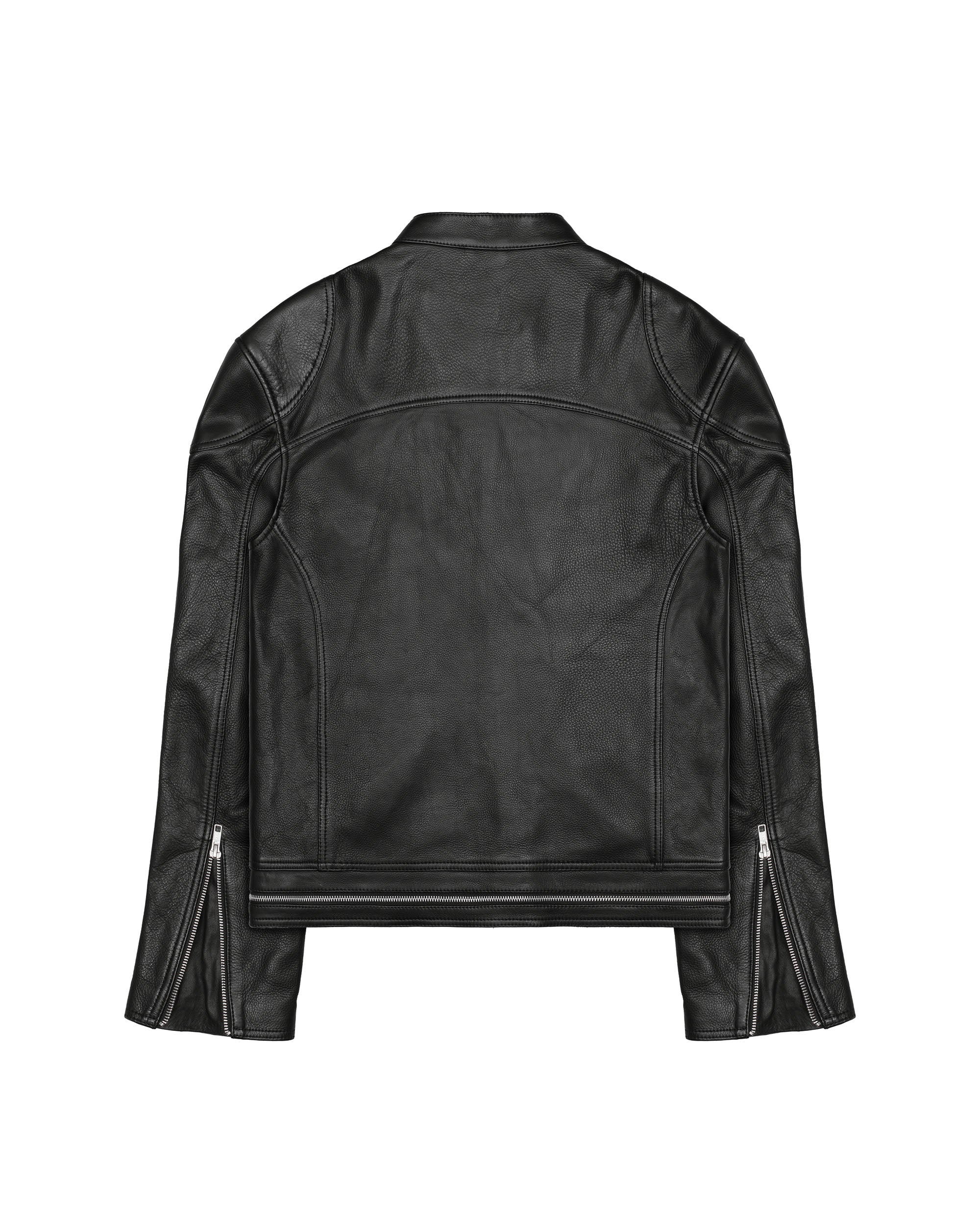 Track leather jacket
