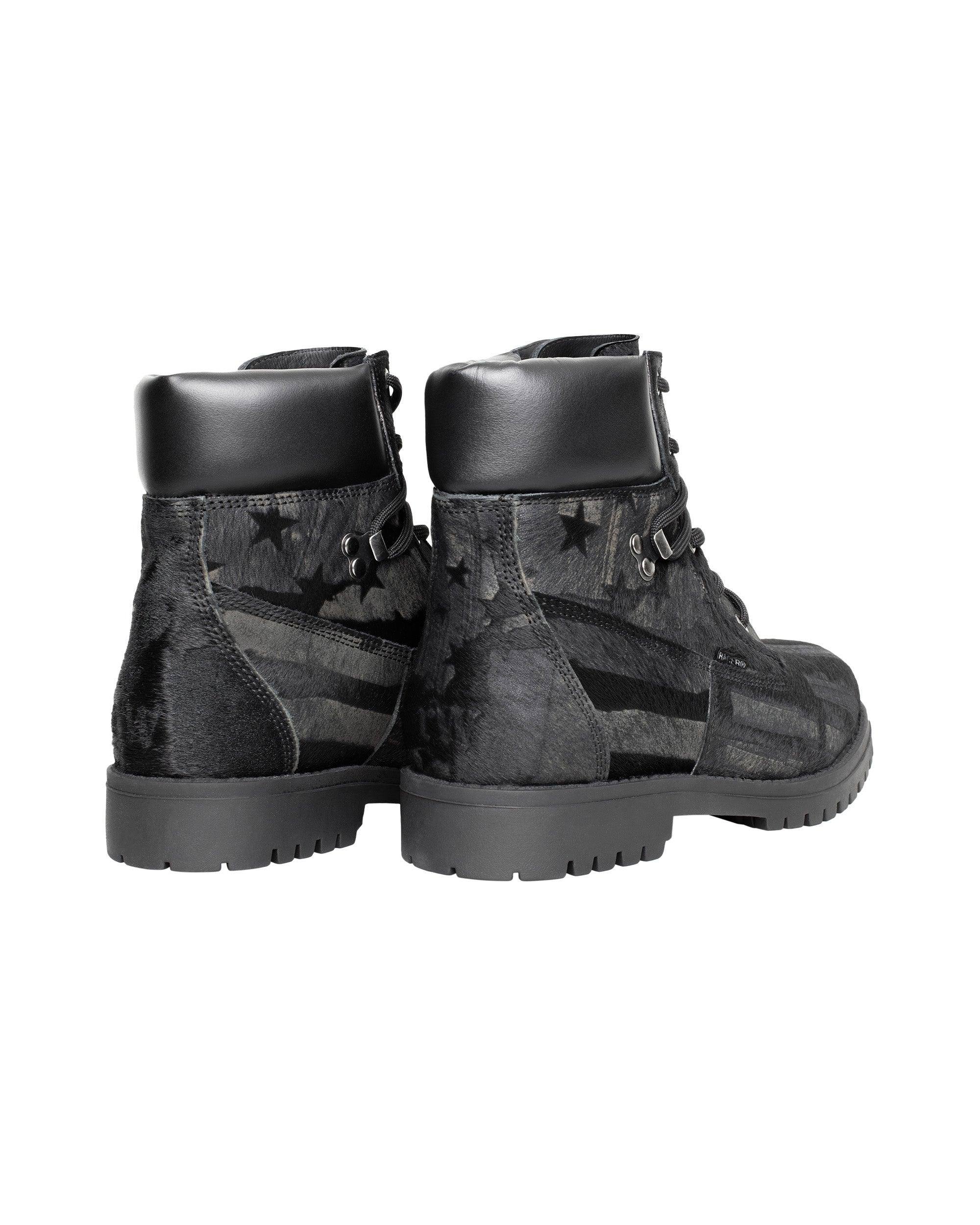 Black pony utility boots