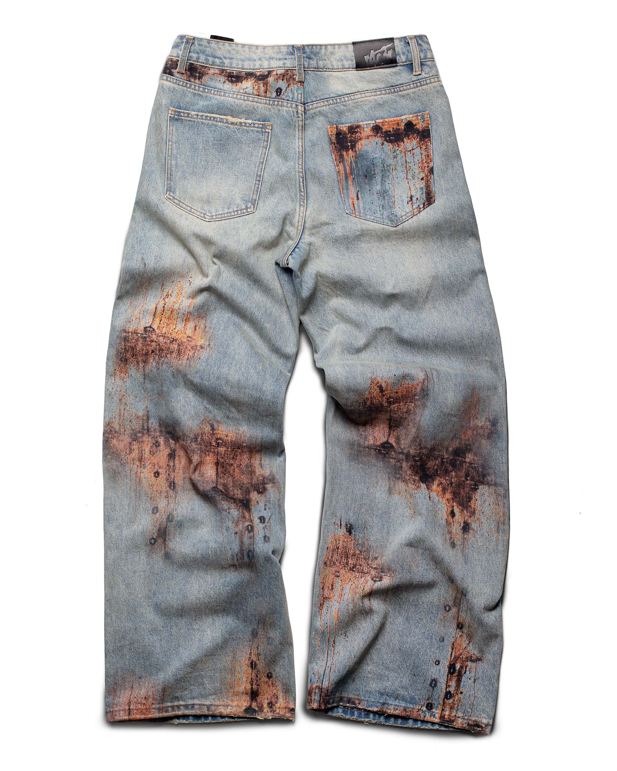 Blue rust denim