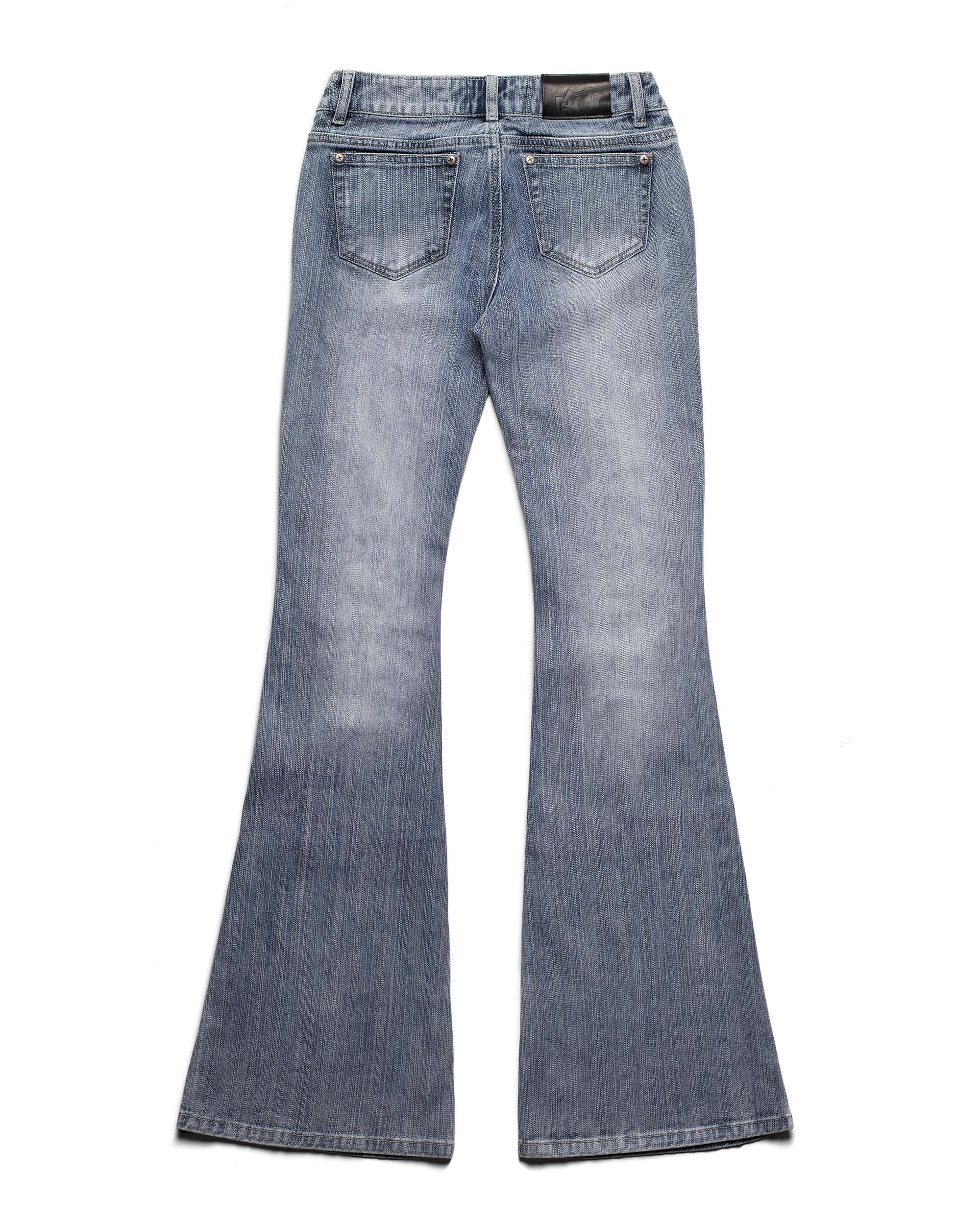 Spike flared denim