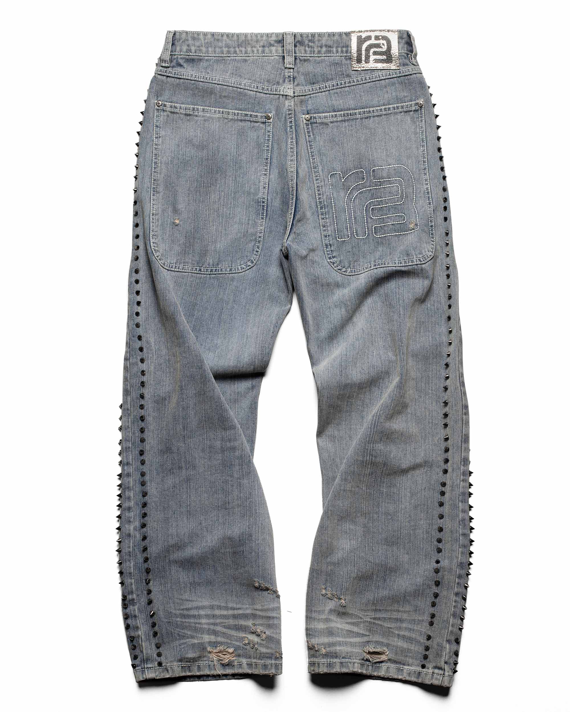 Racer x barragán spiked denim