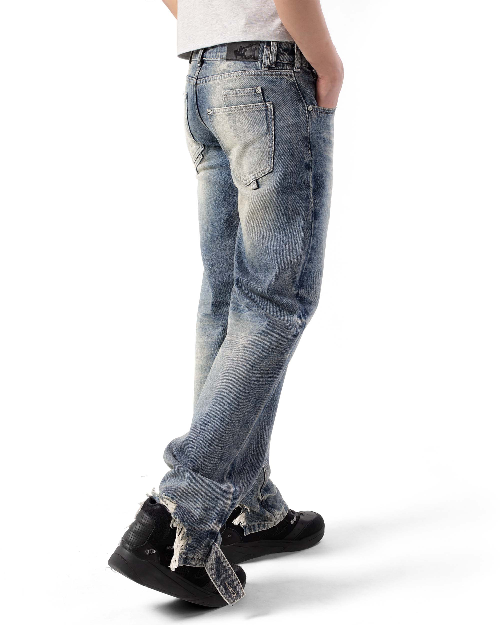 Slim low-waist denim