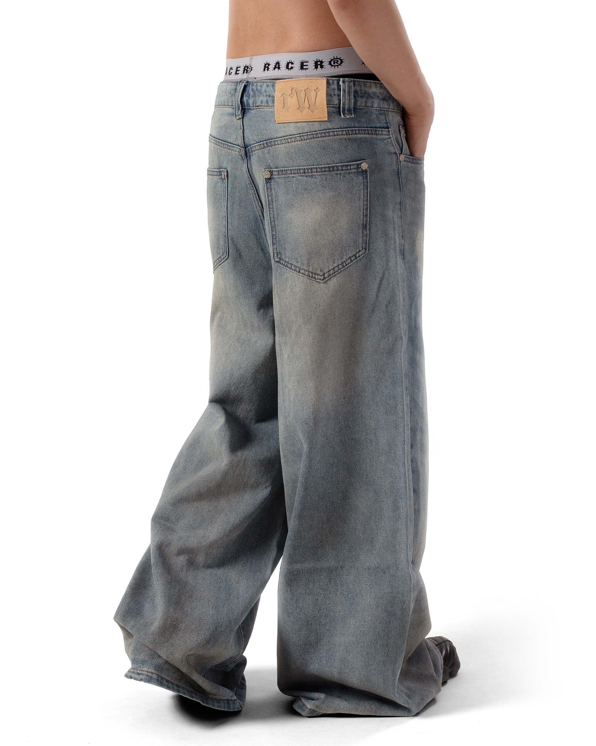 Blue ultra wide jeans